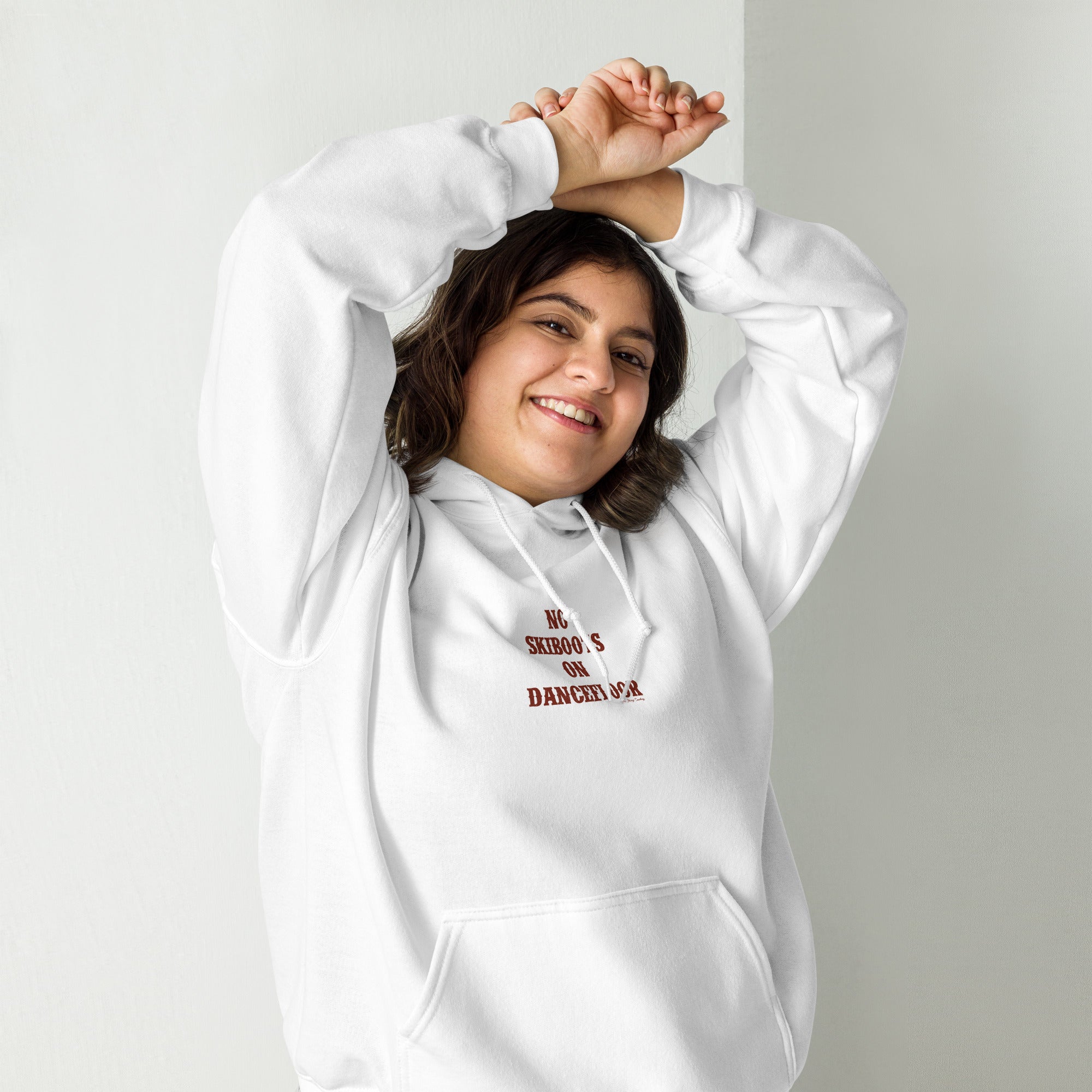 Unisex Hoodie No Skiboots on Dancefloor on light colors