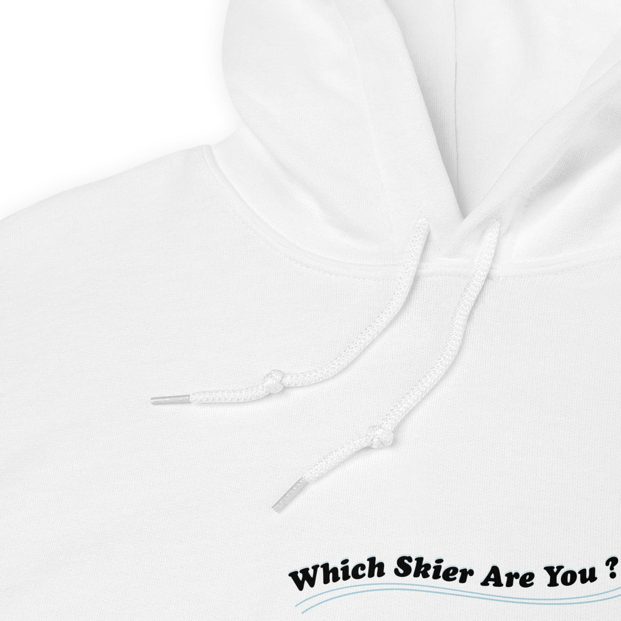 Unisex Hoodie Which skier are you? "The Thing" Yeti Skier on light colors (front & back)
