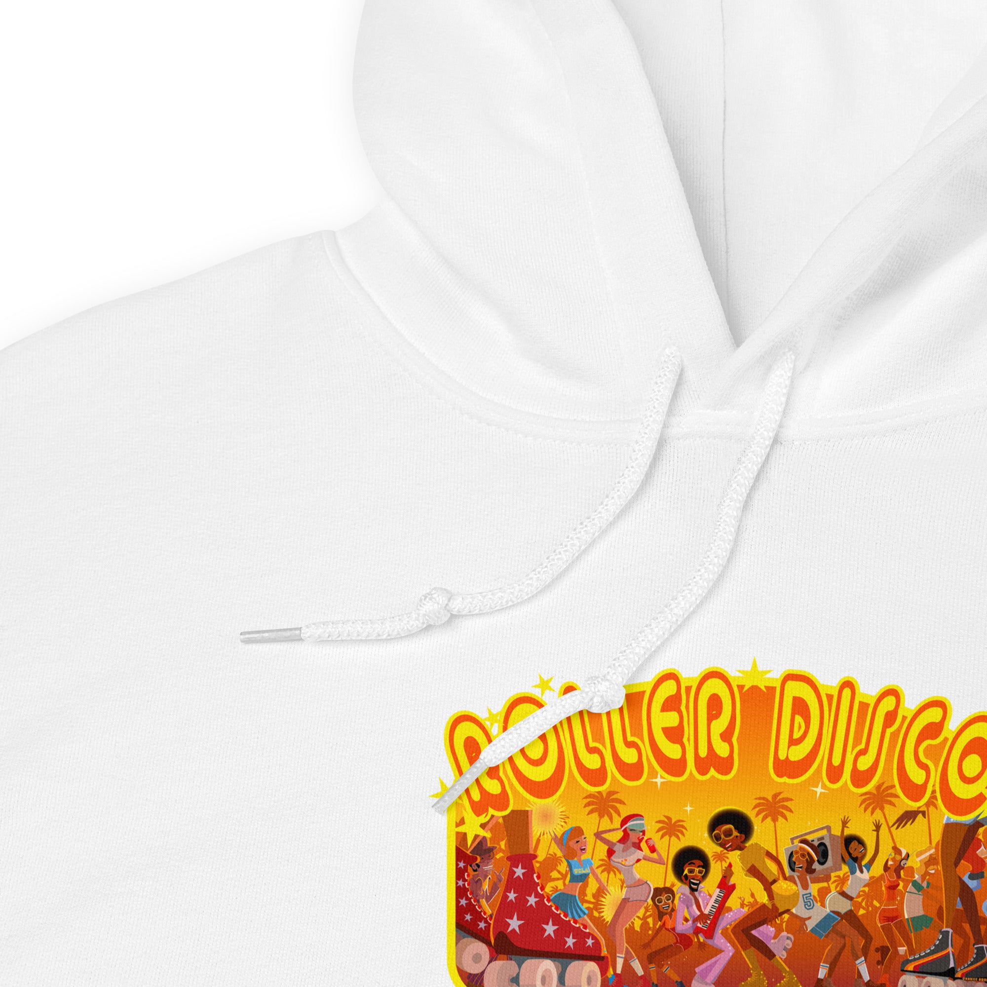 Sweat à capuche d'hiver unisexe Roller Disco 1975 sur couleurs claires