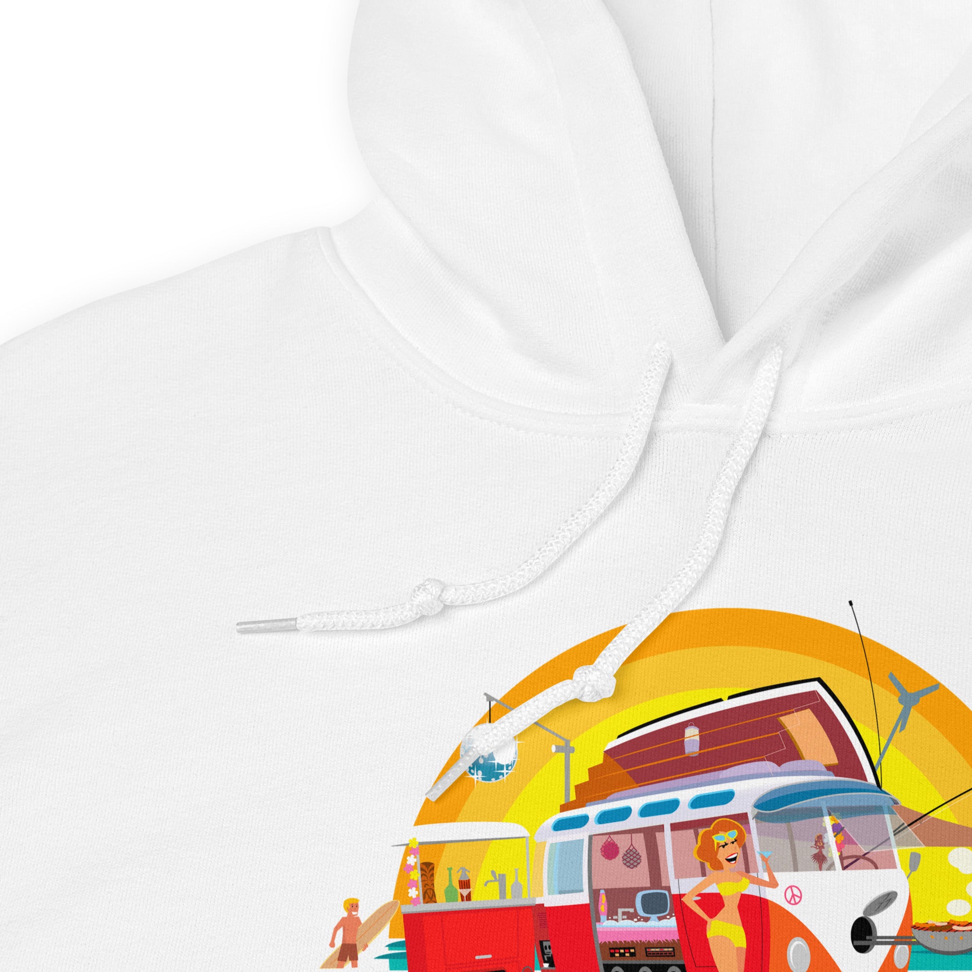 Unisex Hoodie Ultra Combi: Home is where you park it on bright colors