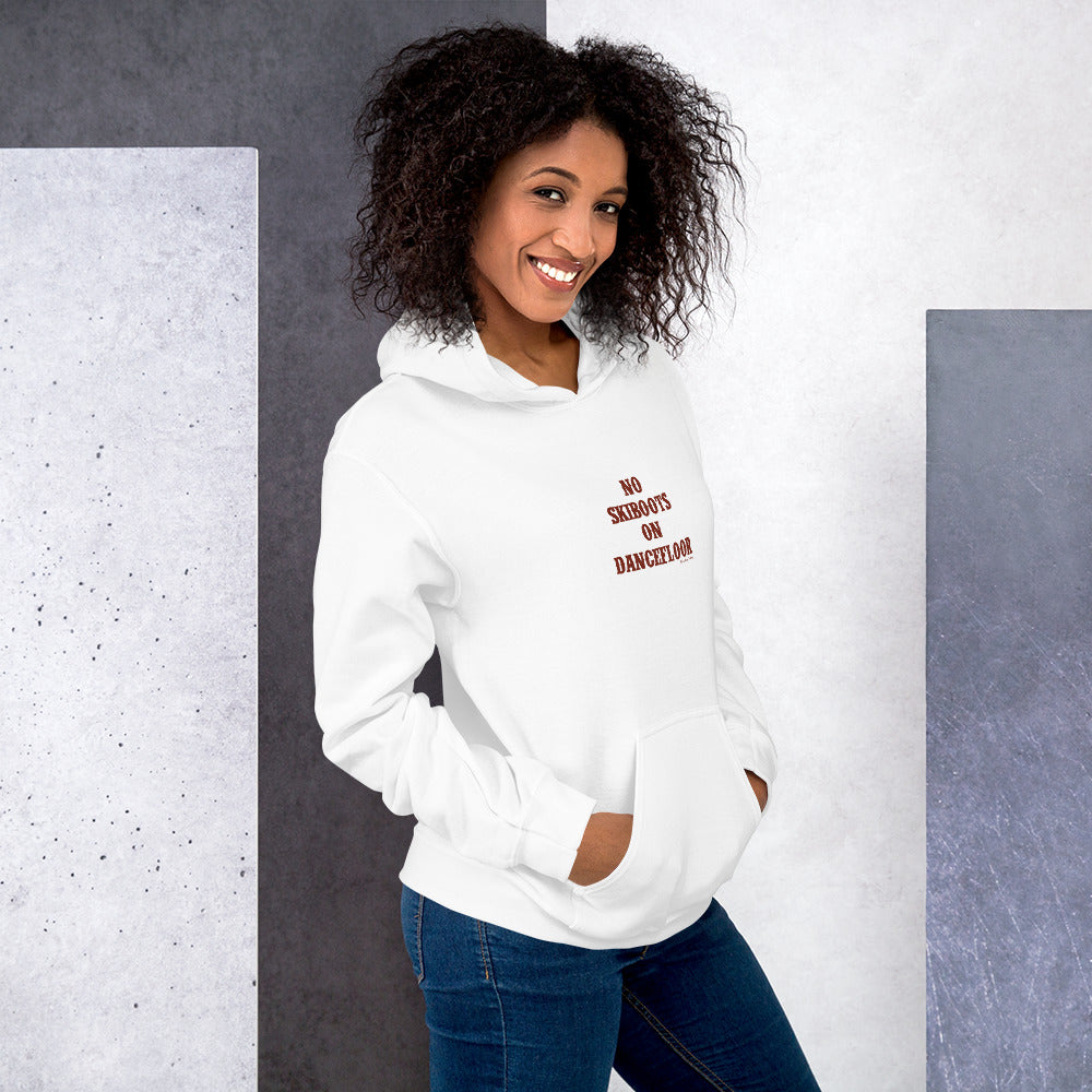 Unisex Hoodie No Skiboots on Dancefloor on light colors