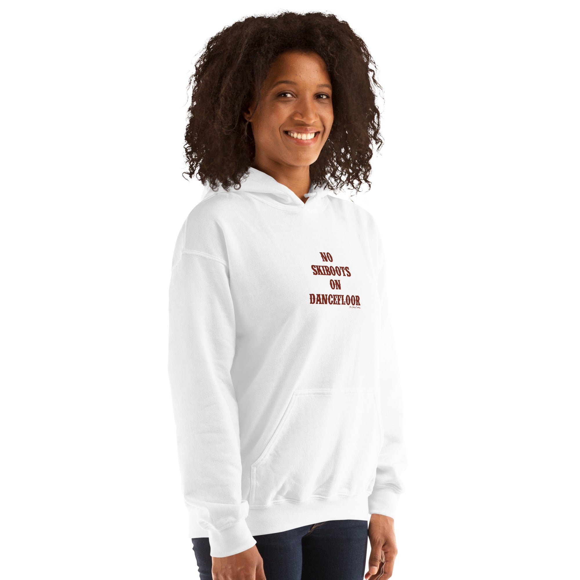 Unisex Hoodie No Skiboots on Dancefloor on light colors