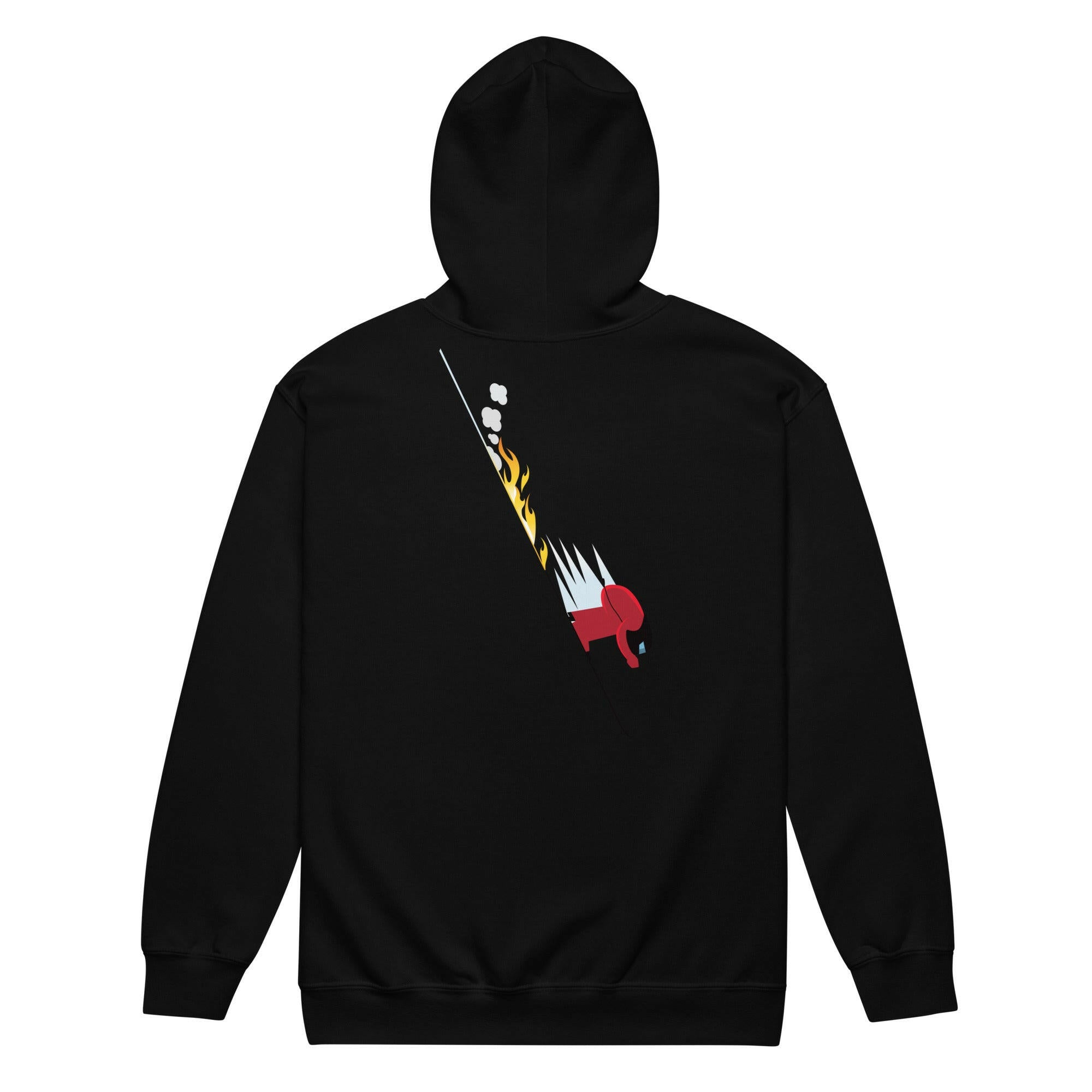 Sweat à capuche épais unisexe à fermeture éclair Which skier are you? Speed Skier sur fond sombre (face & dos)