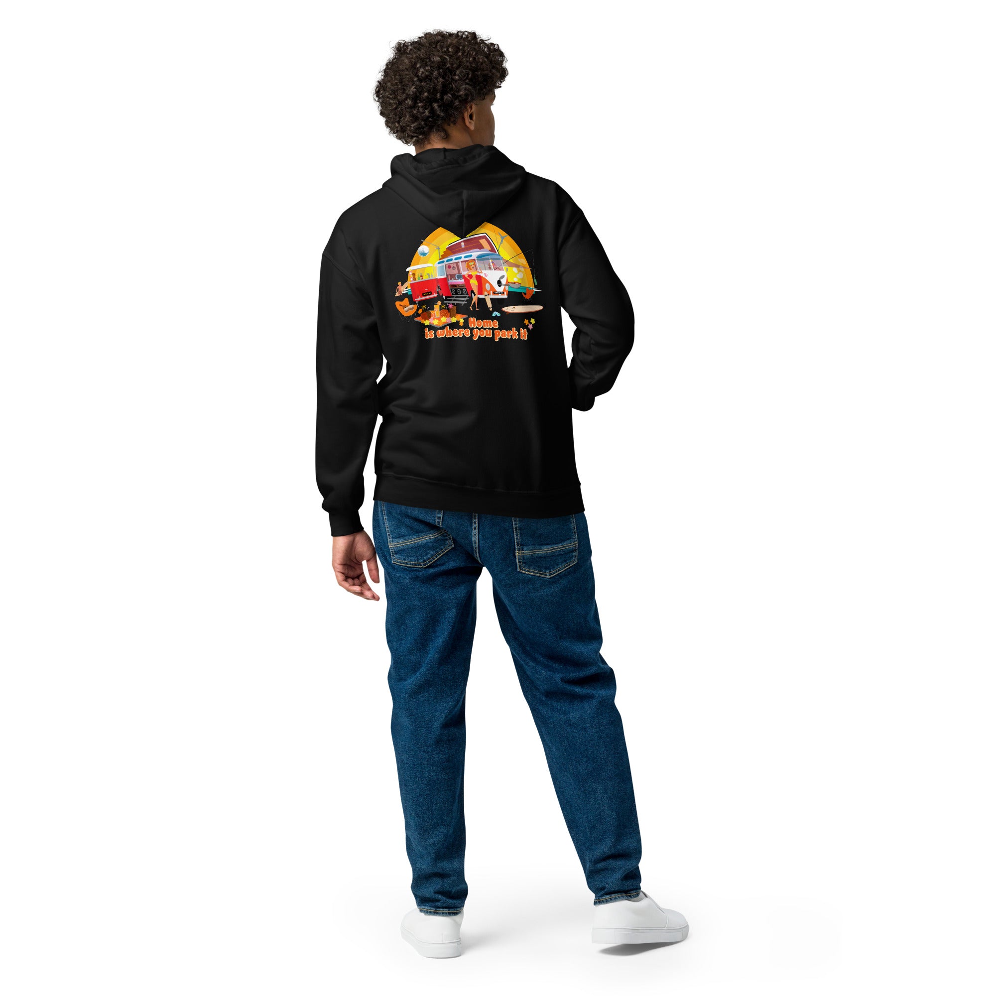 Unisex heavy blend zip hoodie Ultra Combi Home is where you park it