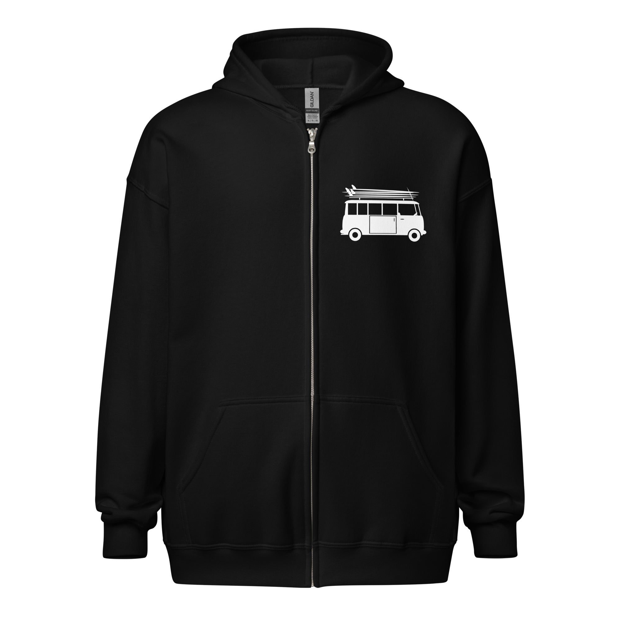 Unisex heavy blend zip hoodie White Surf Combi Home is where you park it