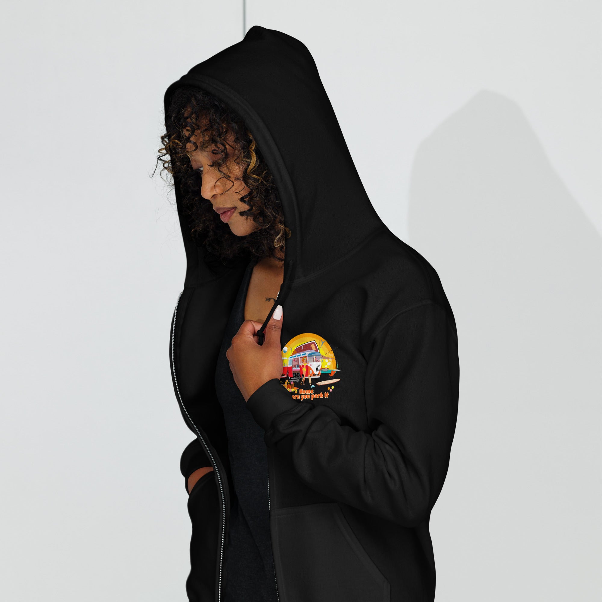 Unisex heavy blend zip hoodie Ultra Combi Home is where you park it