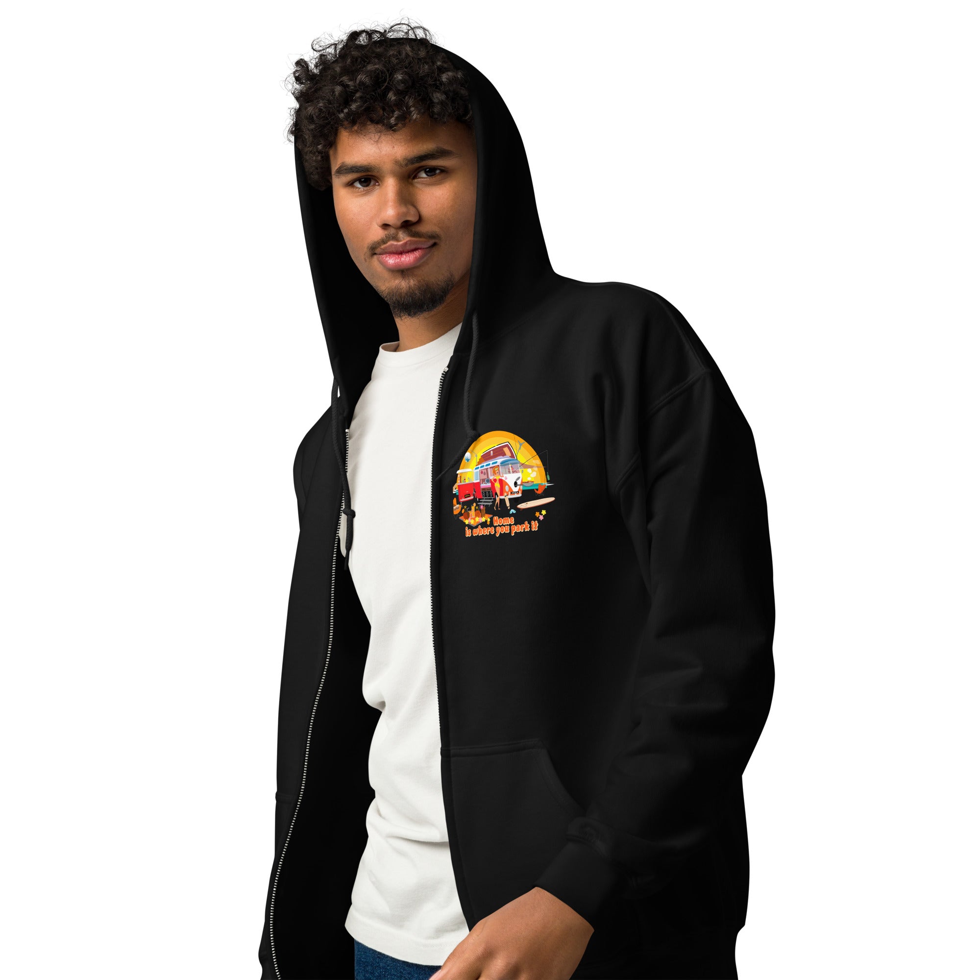 Unisex heavy blend zip hoodie Ultra Combi Home is where you park it