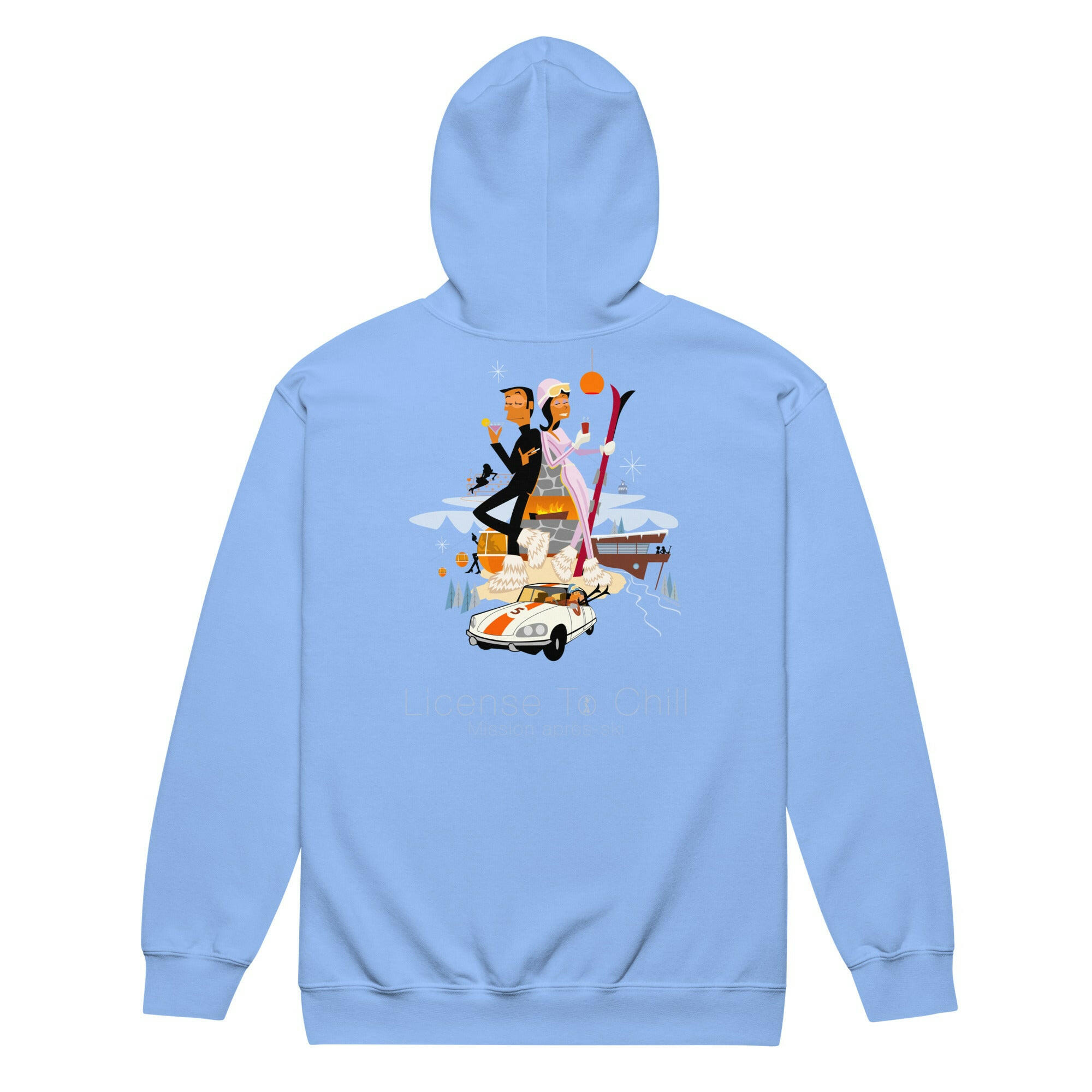 Sweat à capuche épais unisexe à fermeture éclair License To Chill Mission Après-Ski