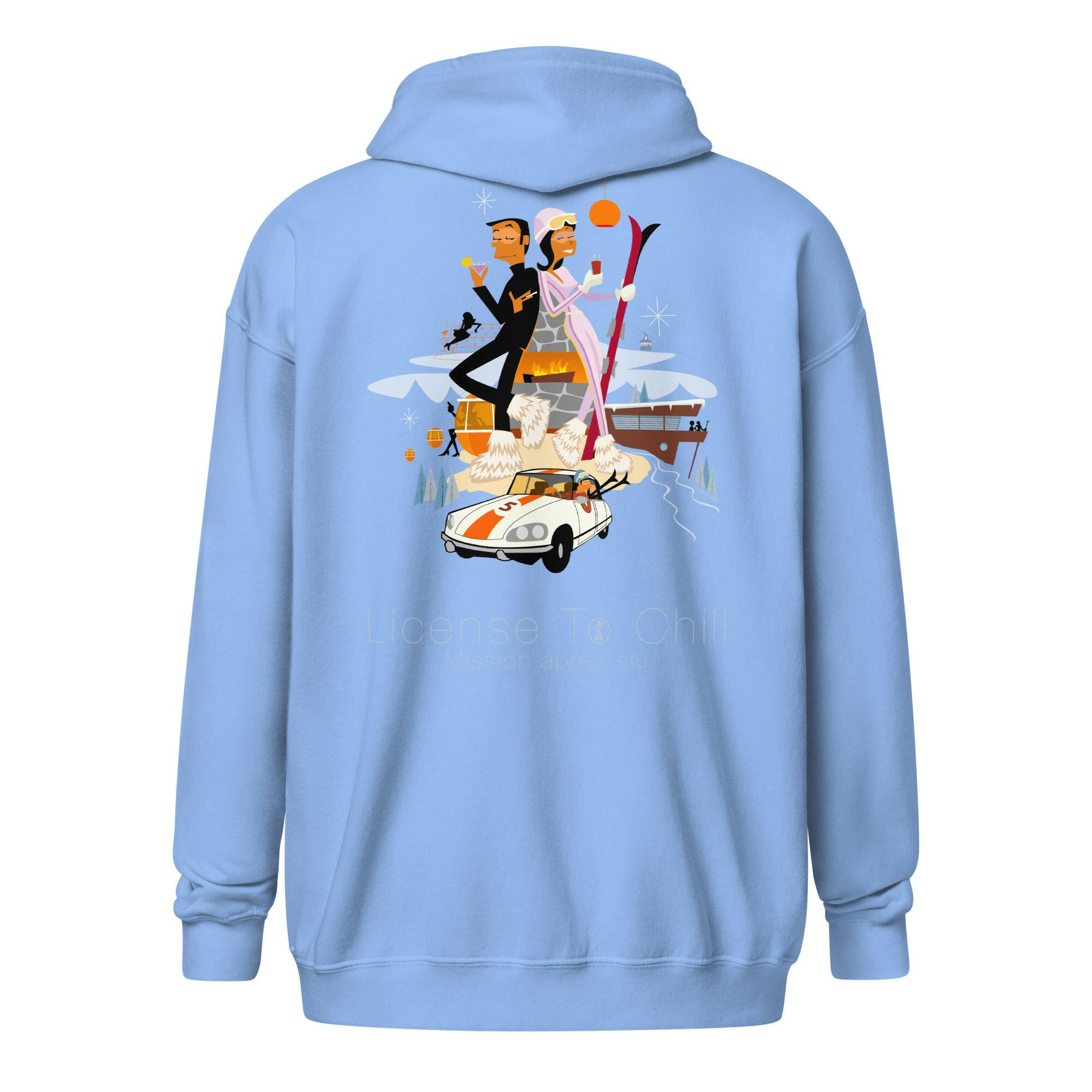 Sweat à capuche épais unisexe à fermeture éclair License To Chill Mission Après-Ski