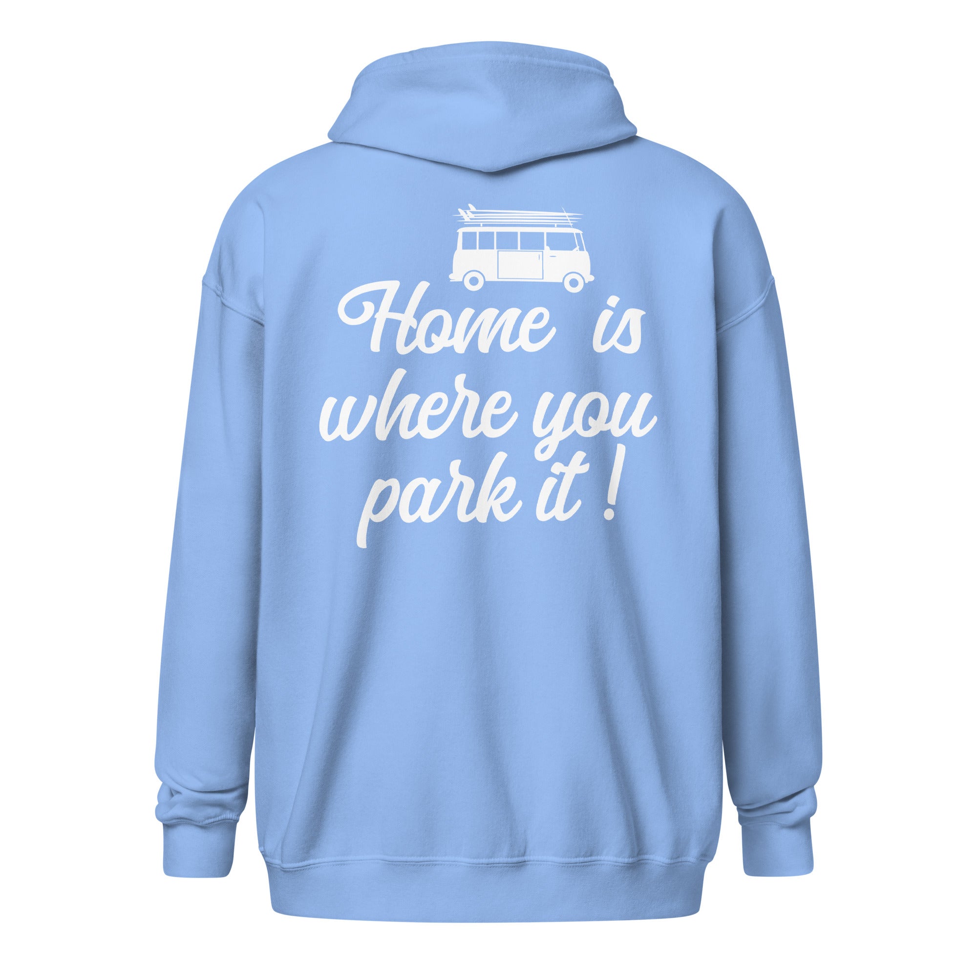Unisex heavy blend zip hoodie White Surf Combi Home is where you park it
