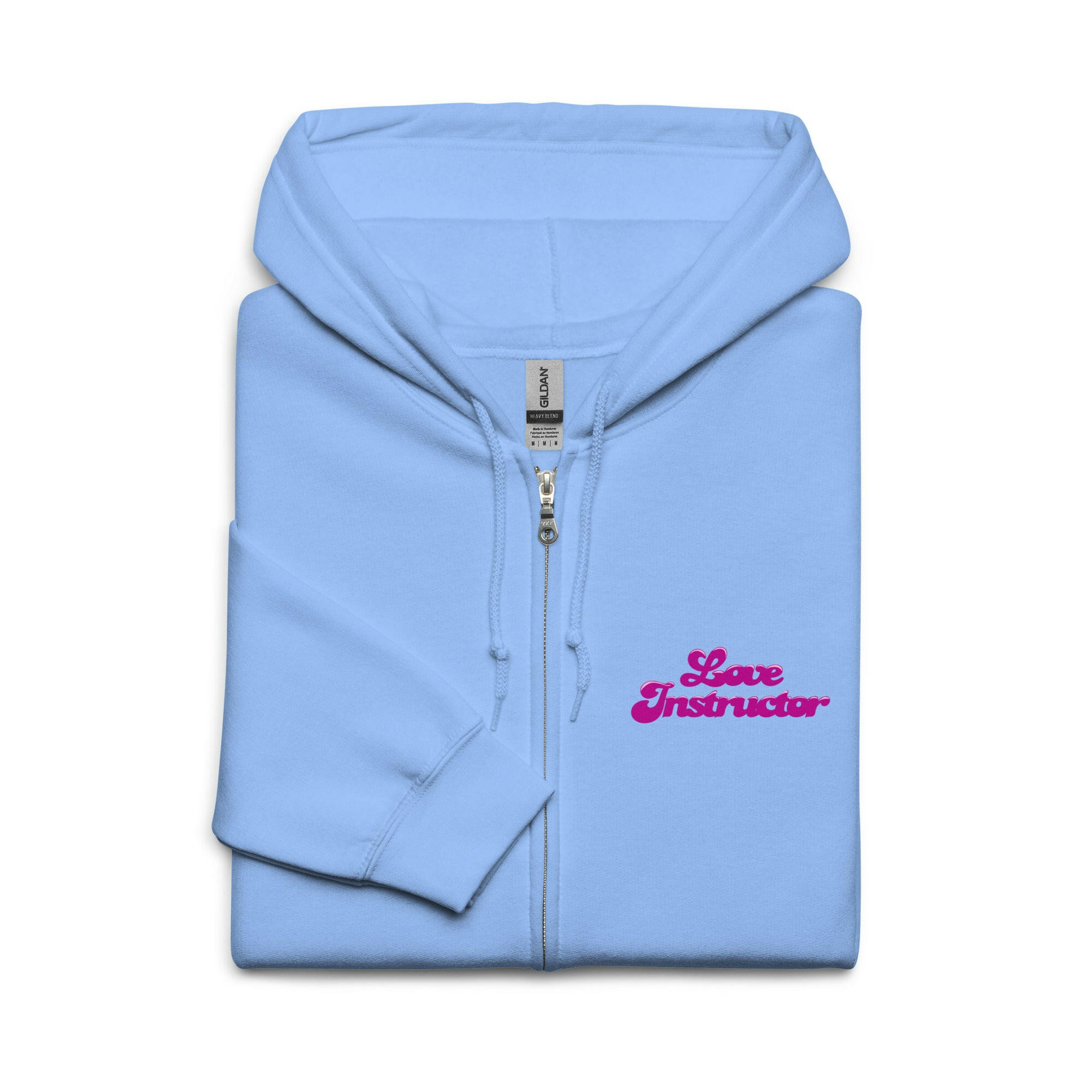 Sweat à capuche épais unisexe à fermeture éclair Love Instructor First Lesson free (face & dos)