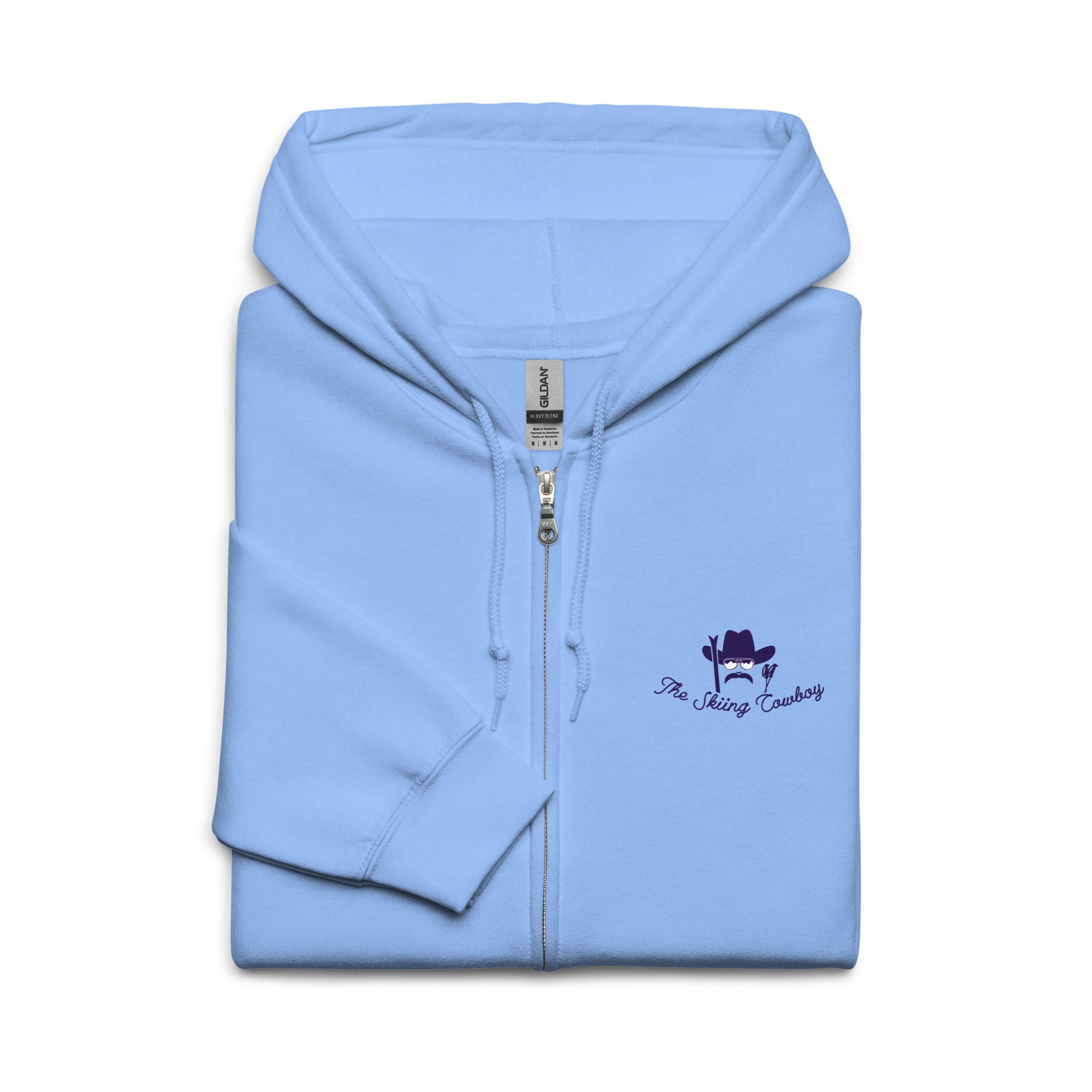Sweat à capuche épais unisexe à fermeture éclair The Skiing Cowboy Duel Silhouette (face & dos)