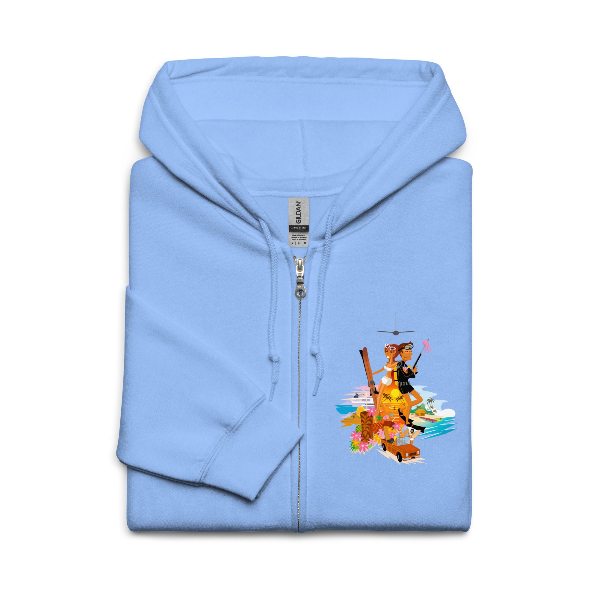 Sweat à capuche épais unisexe à fermeture éclair License to Chill Vamos a la Playa