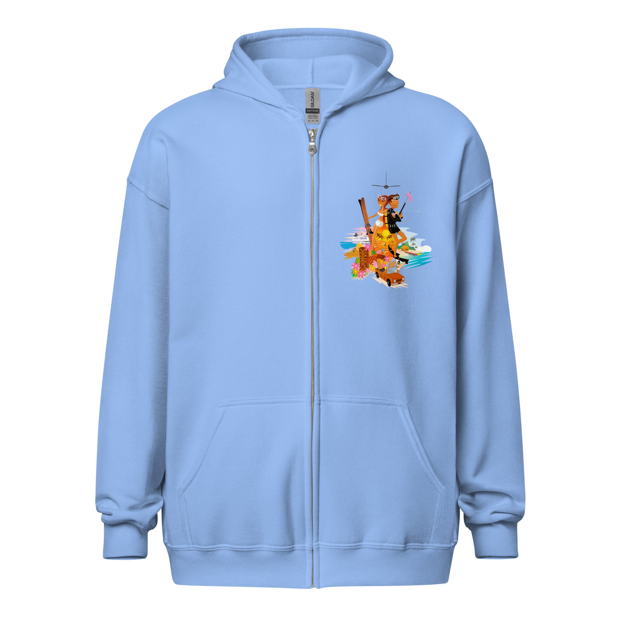 Sweat à capuche épais unisexe à fermeture éclair License to Chill Vamos a la Playa