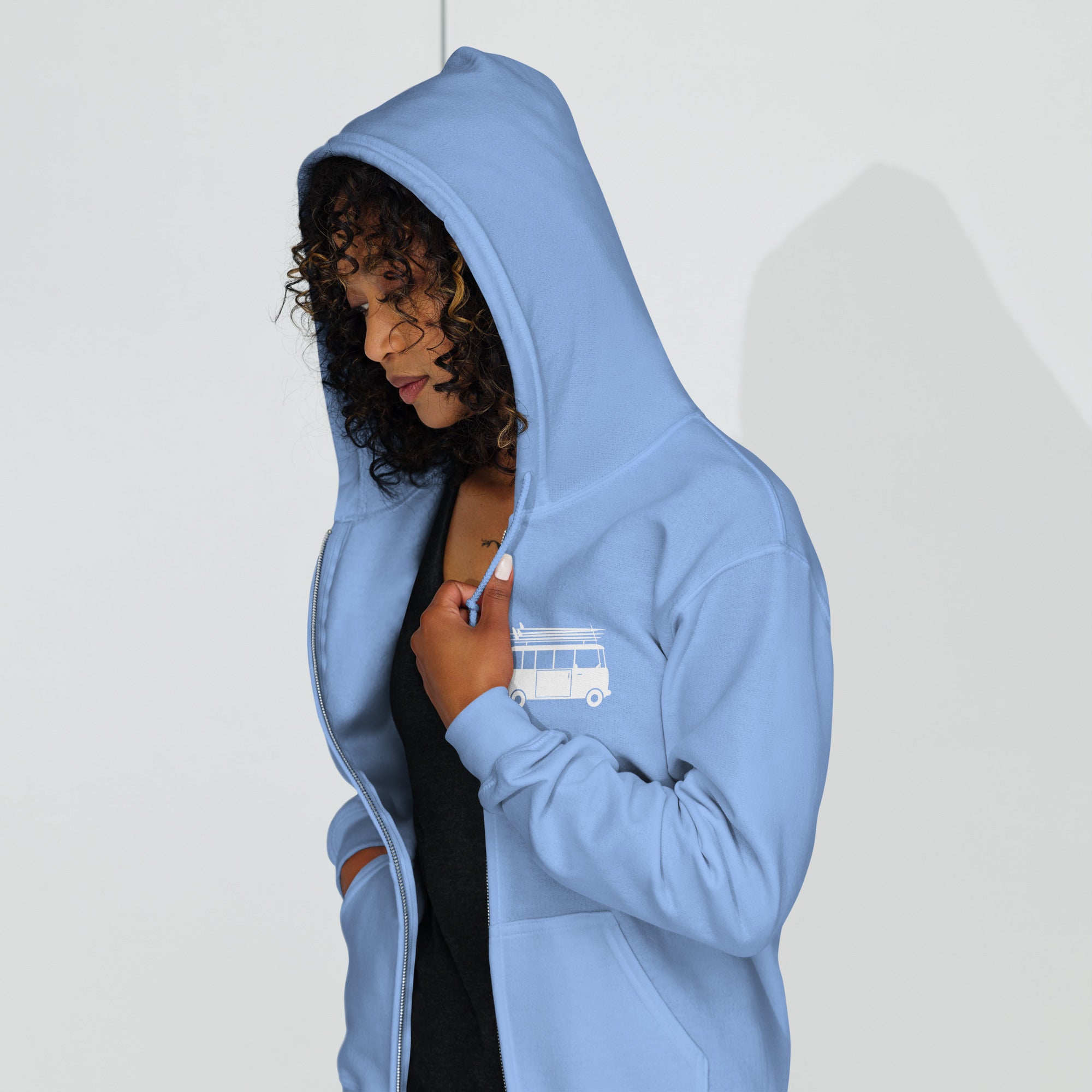 Unisex heavy blend zip hoodie White Surf Combi Home is where you park it