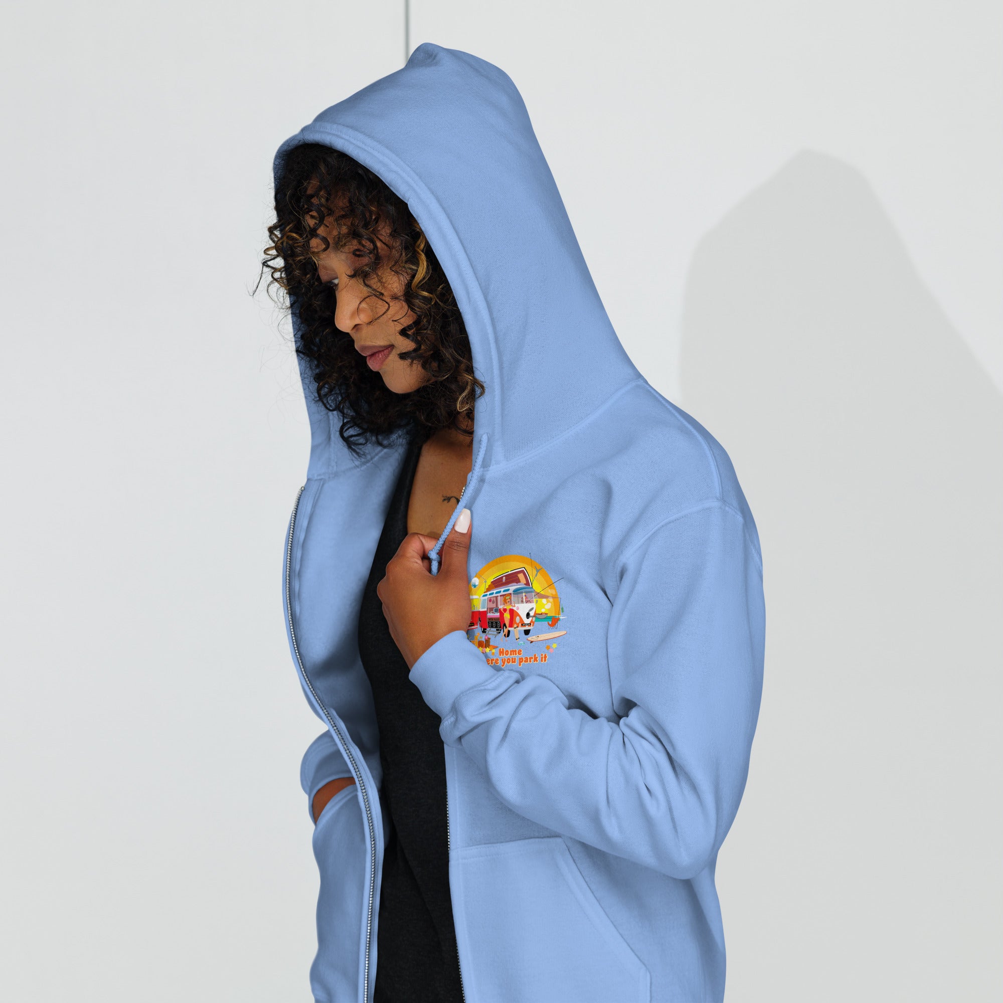 Unisex heavy blend zip hoodie Ultra Combi Home is where you park it