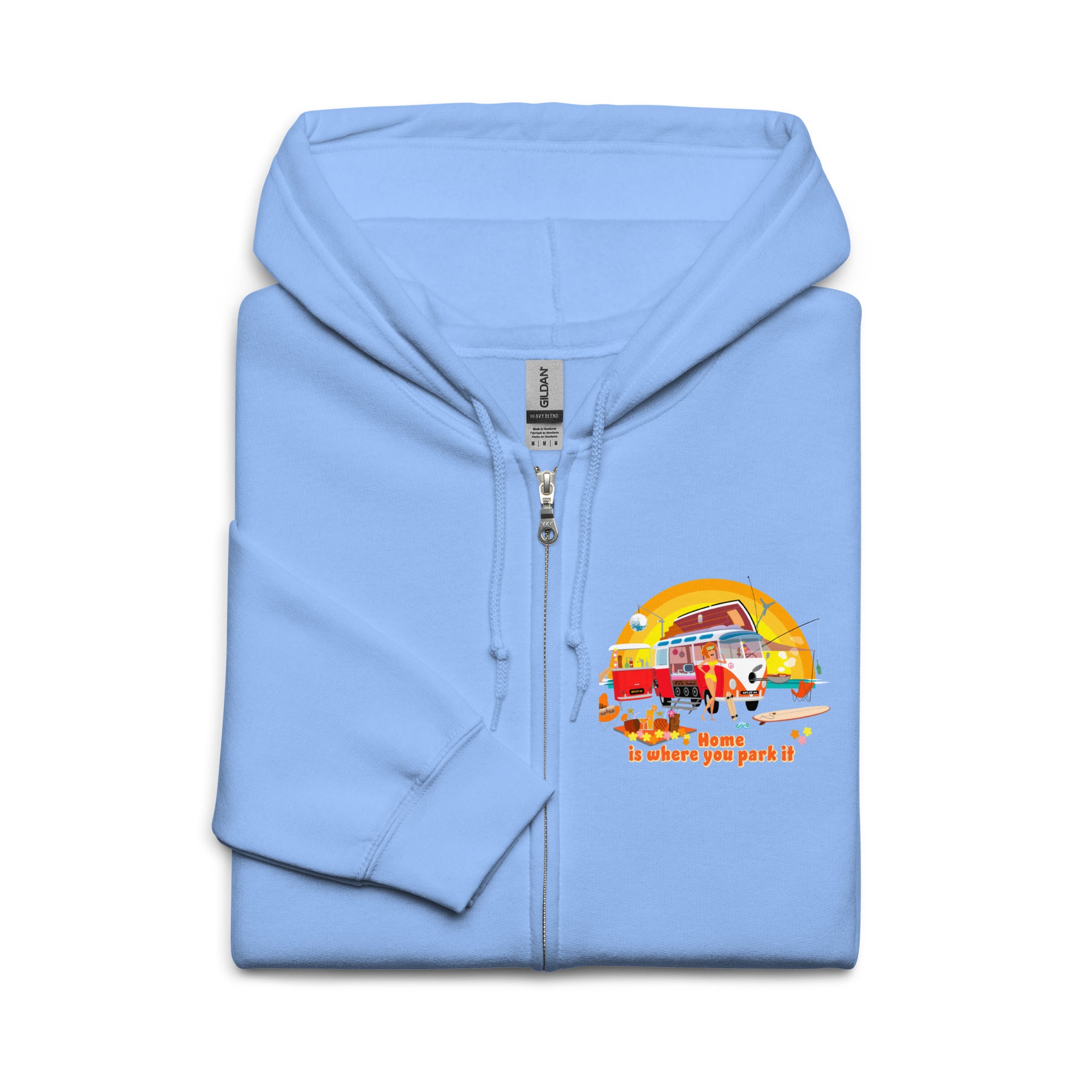Unisex heavy blend zip hoodie Ultra Combi Home is where you park it
