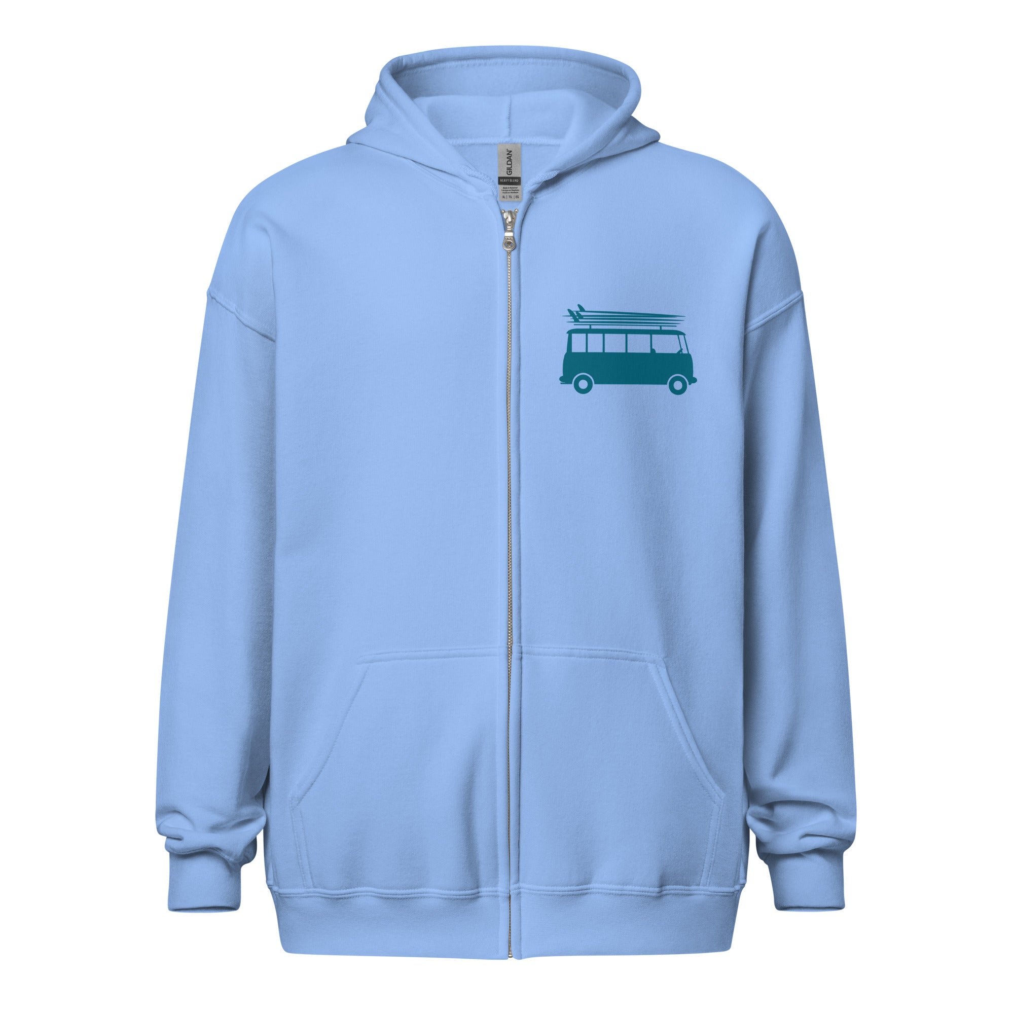Unisex heavy blend zip hoodie Blue Surf Combi Home is where you park it