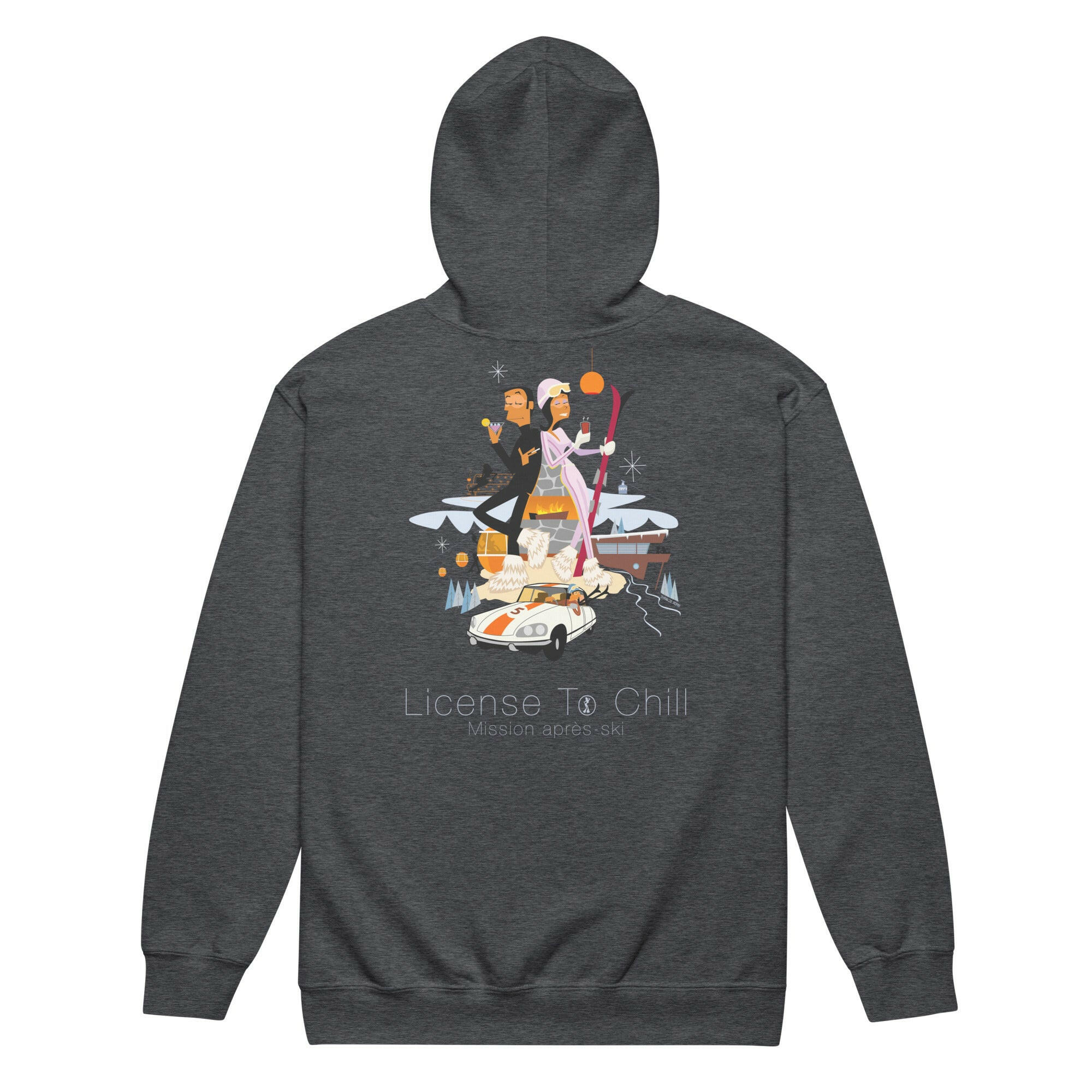 Sweat à capuche épais unisexe à fermeture éclair License To Chill Mission Après-Ski