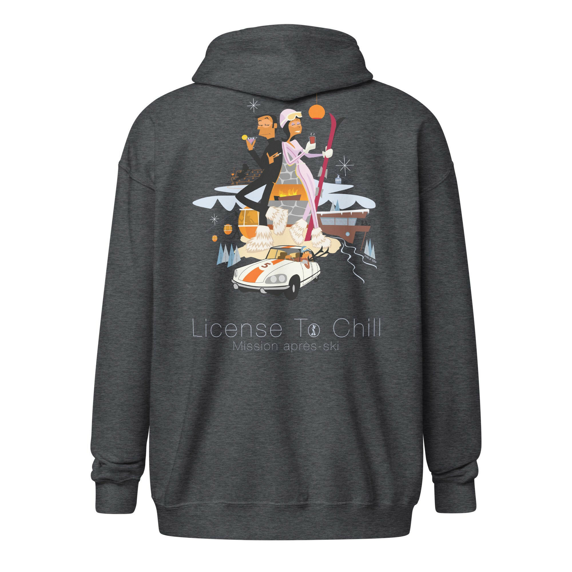 Sweat à capuche épais unisexe à fermeture éclair License To Chill Mission Après-Ski