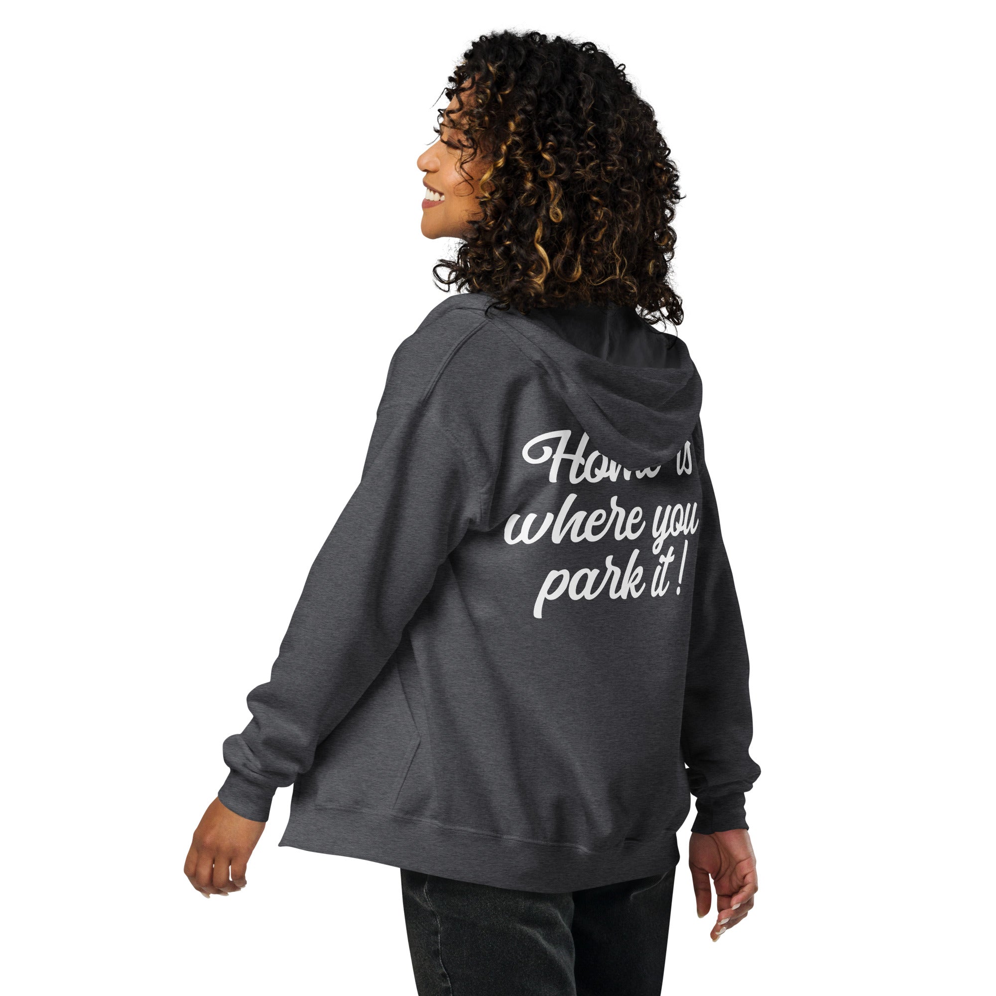 Unisex heavy blend zip hoodie White Surf Combi Home is where you park it