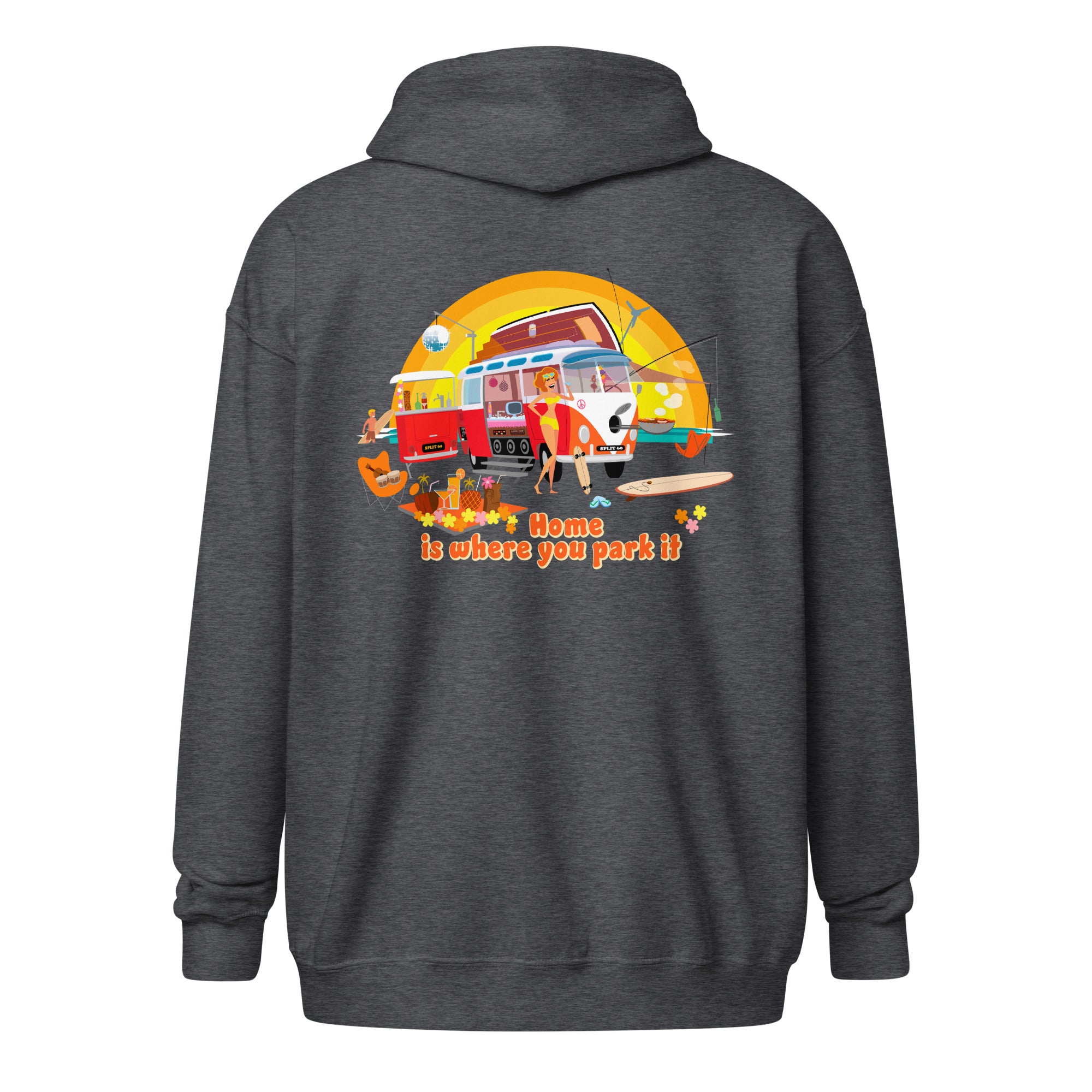 Unisex heavy blend zip hoodie Ultra Combi Home is where you park it