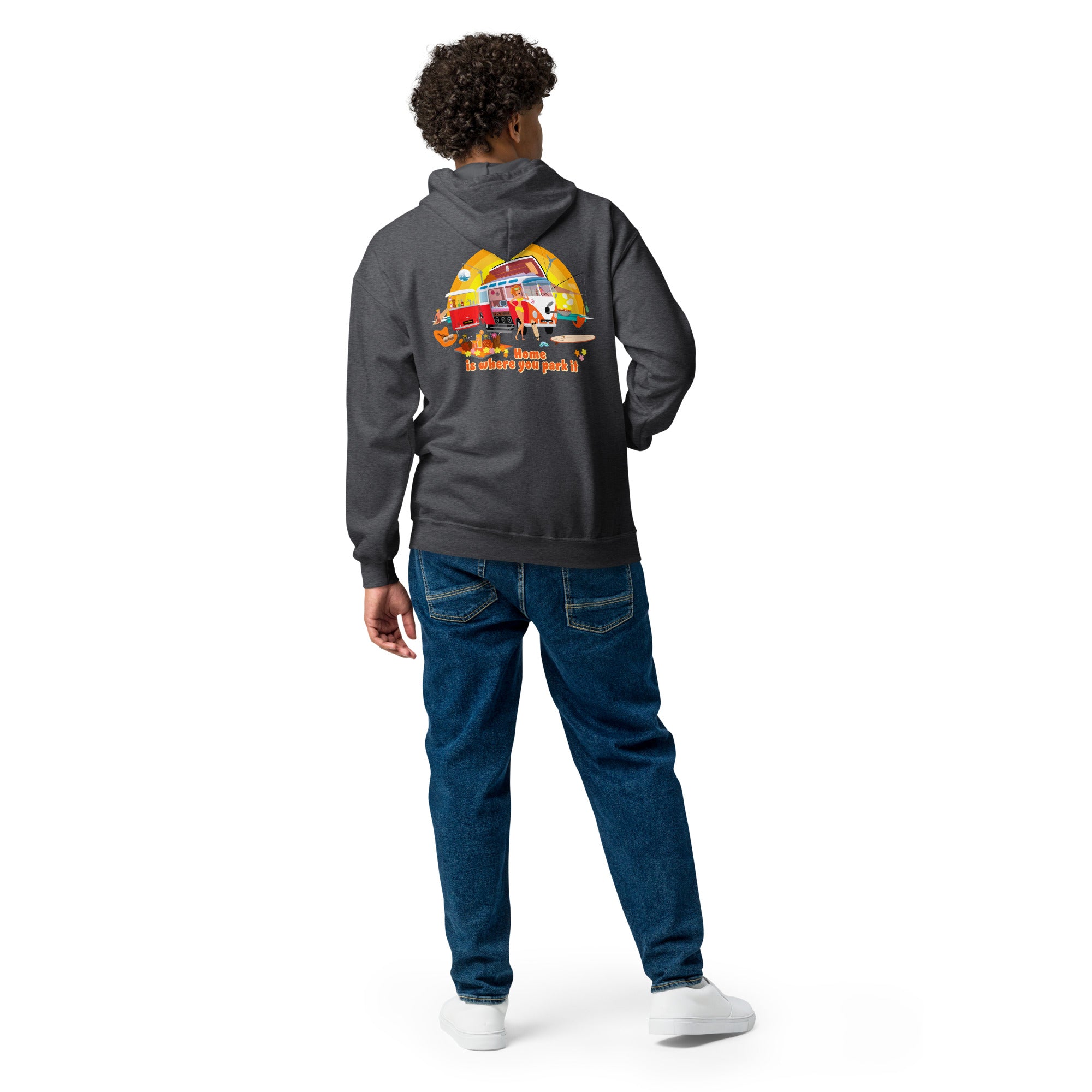 Unisex heavy blend zip hoodie Ultra Combi Home is where you park it