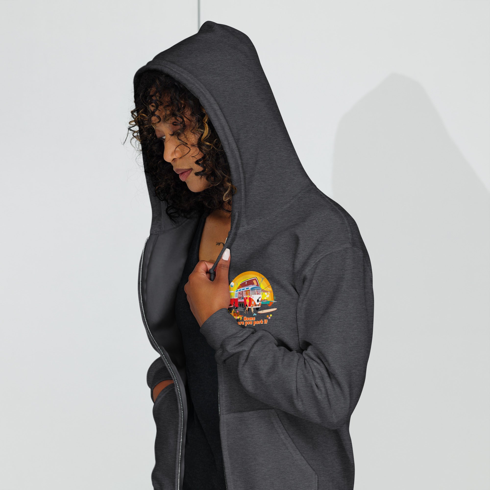 Unisex heavy blend zip hoodie Ultra Combi Home is where you park it