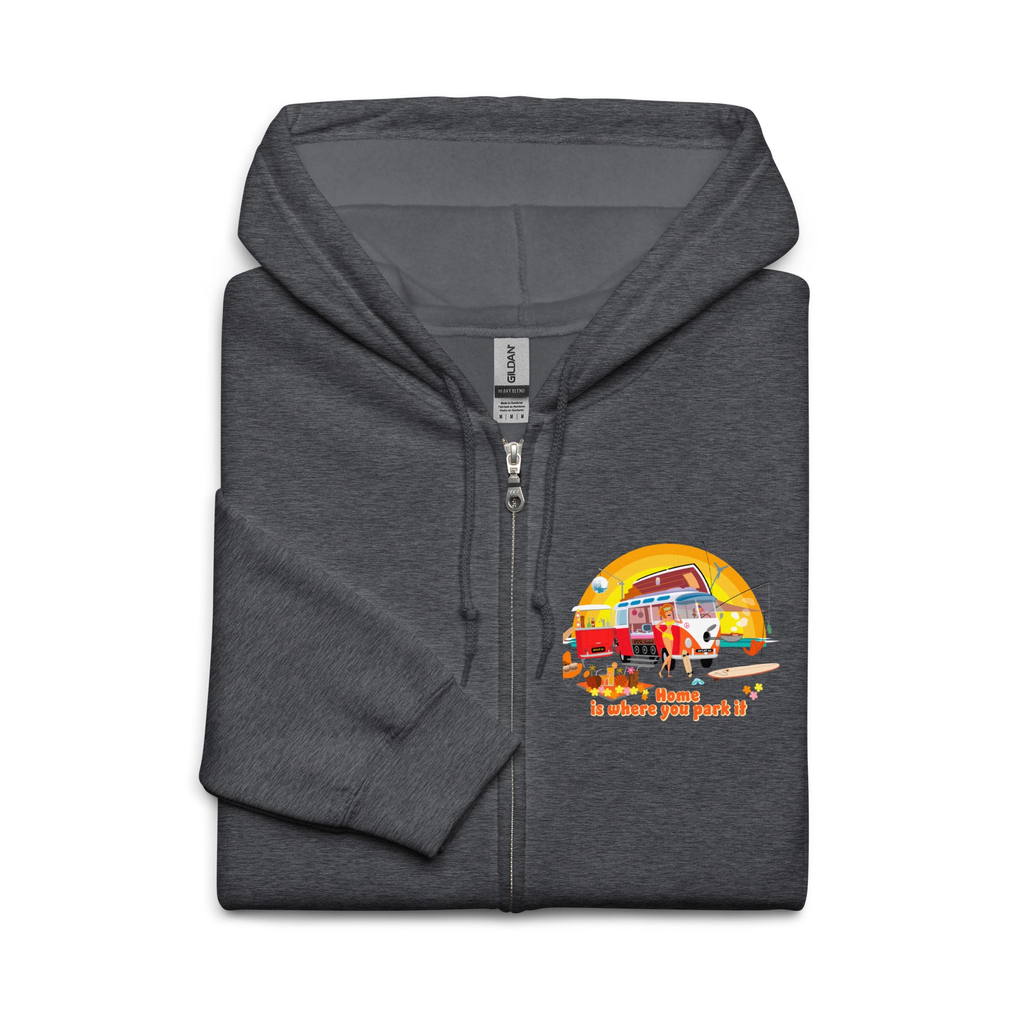 Unisex heavy blend zip hoodie Ultra Combi Home is where you park it