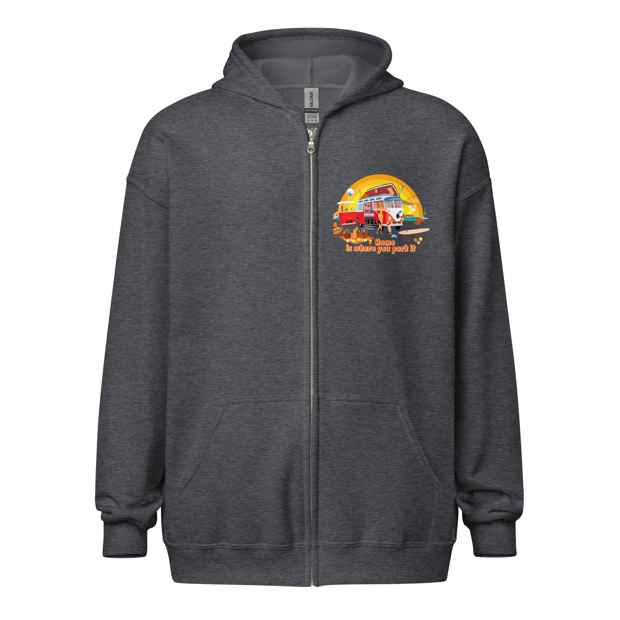 Unisex heavy blend zip hoodie Ultra Combi Home is where you park it