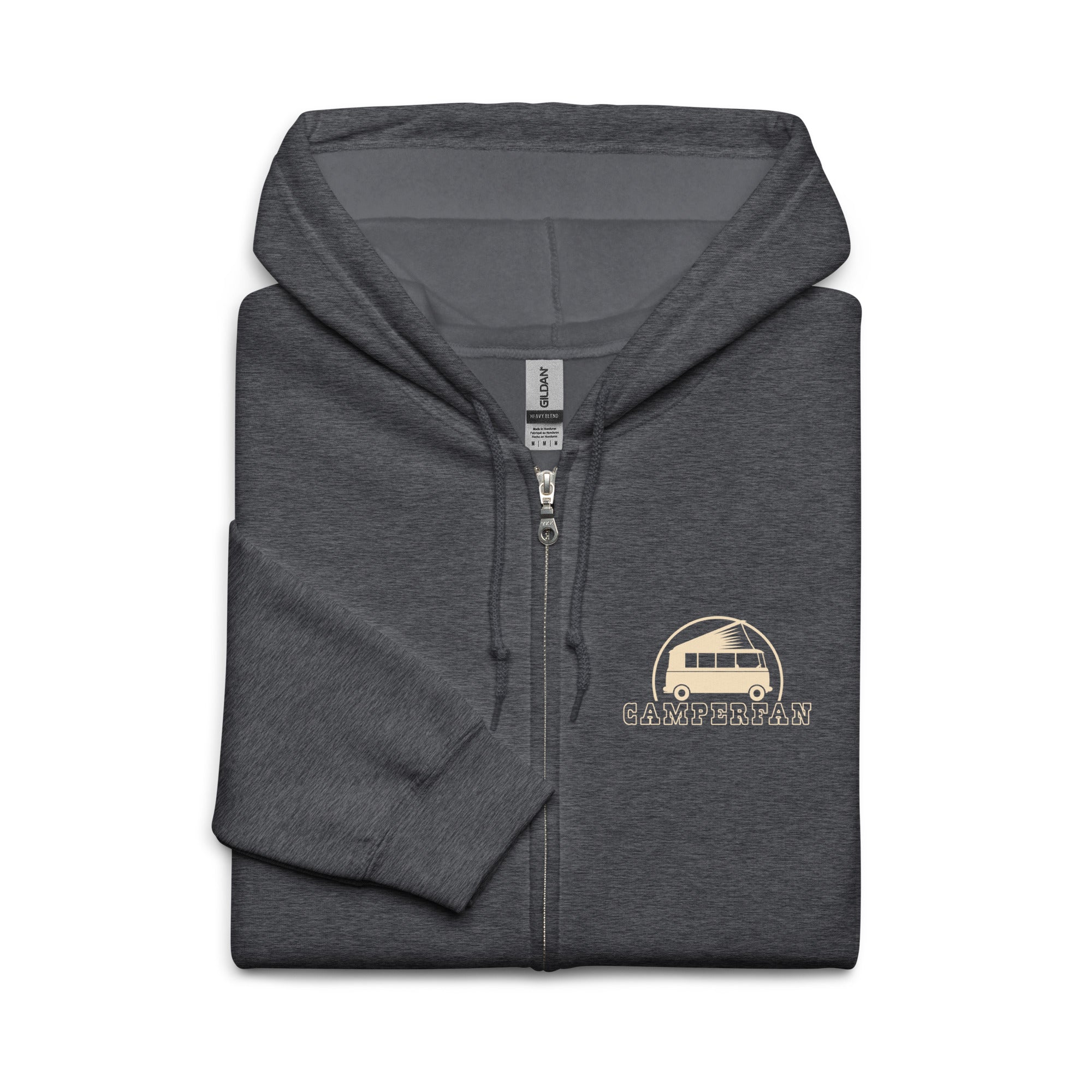 Sweat à capuche épais unisexe à fermeture éclair Simple Camperfan