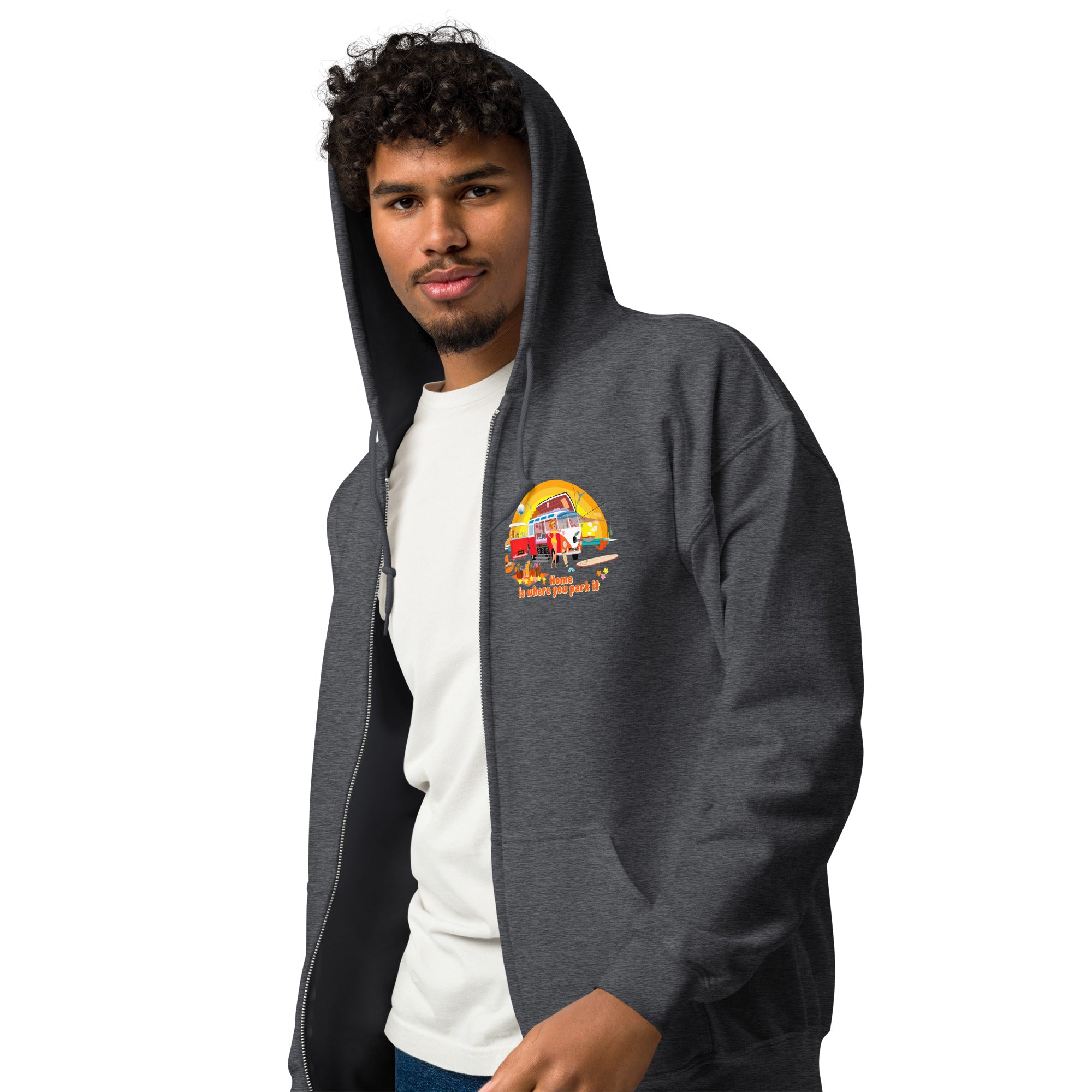Unisex heavy blend zip hoodie Ultra Combi Home is where you park it