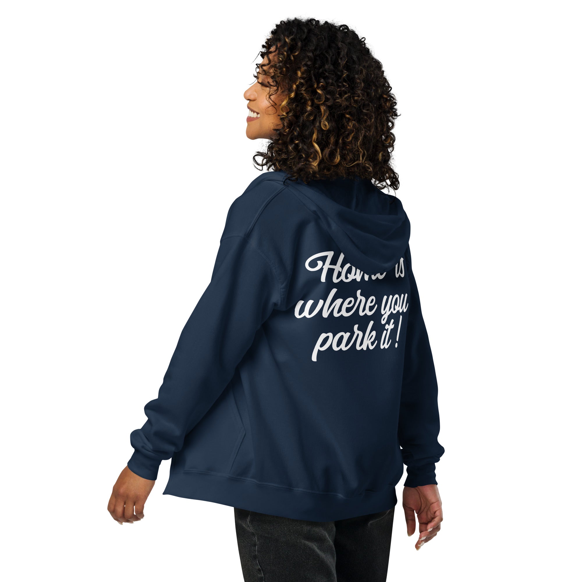 Unisex heavy blend zip hoodie White Surf Combi Home is where you park it