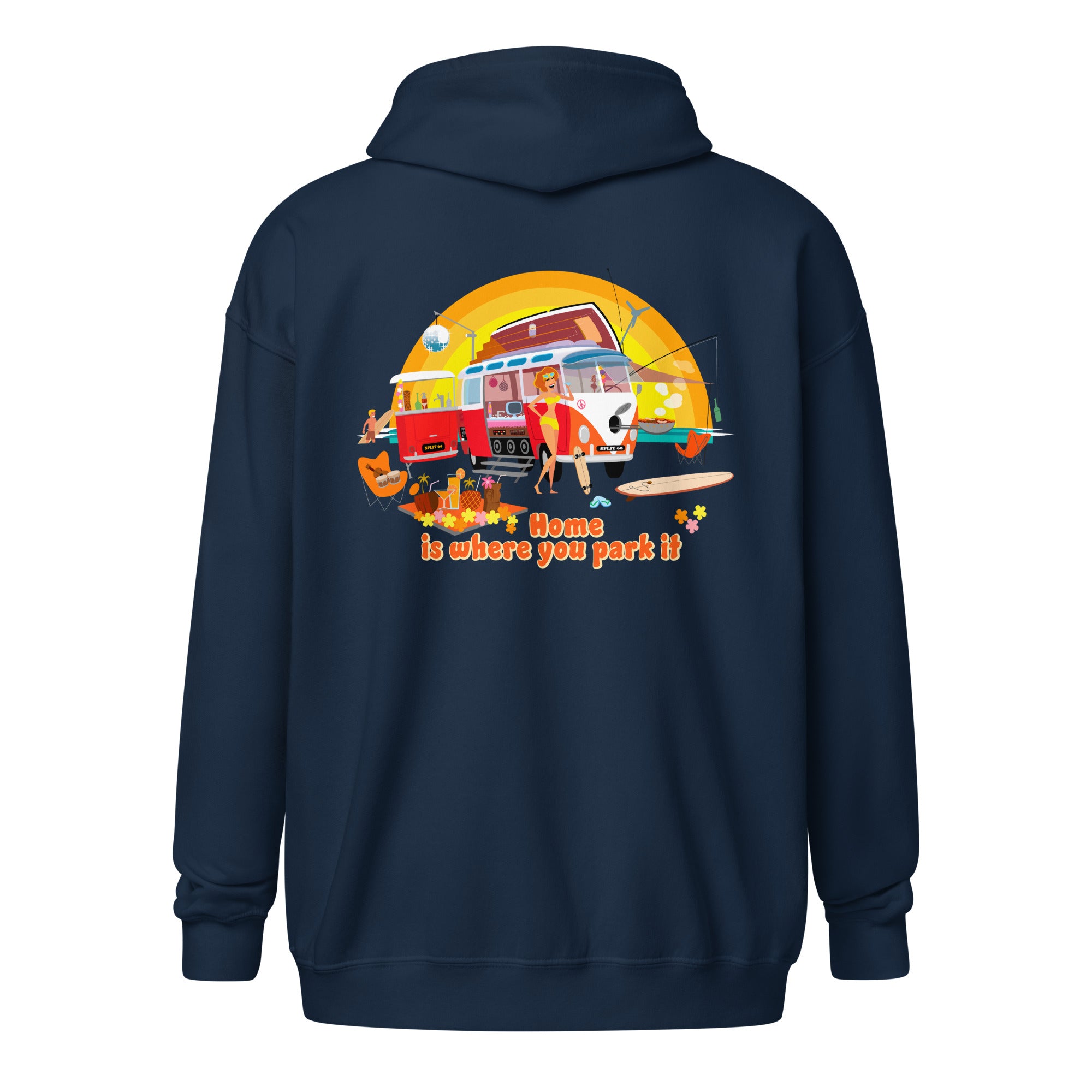 Unisex heavy blend zip hoodie Ultra Combi Home is where you park it
