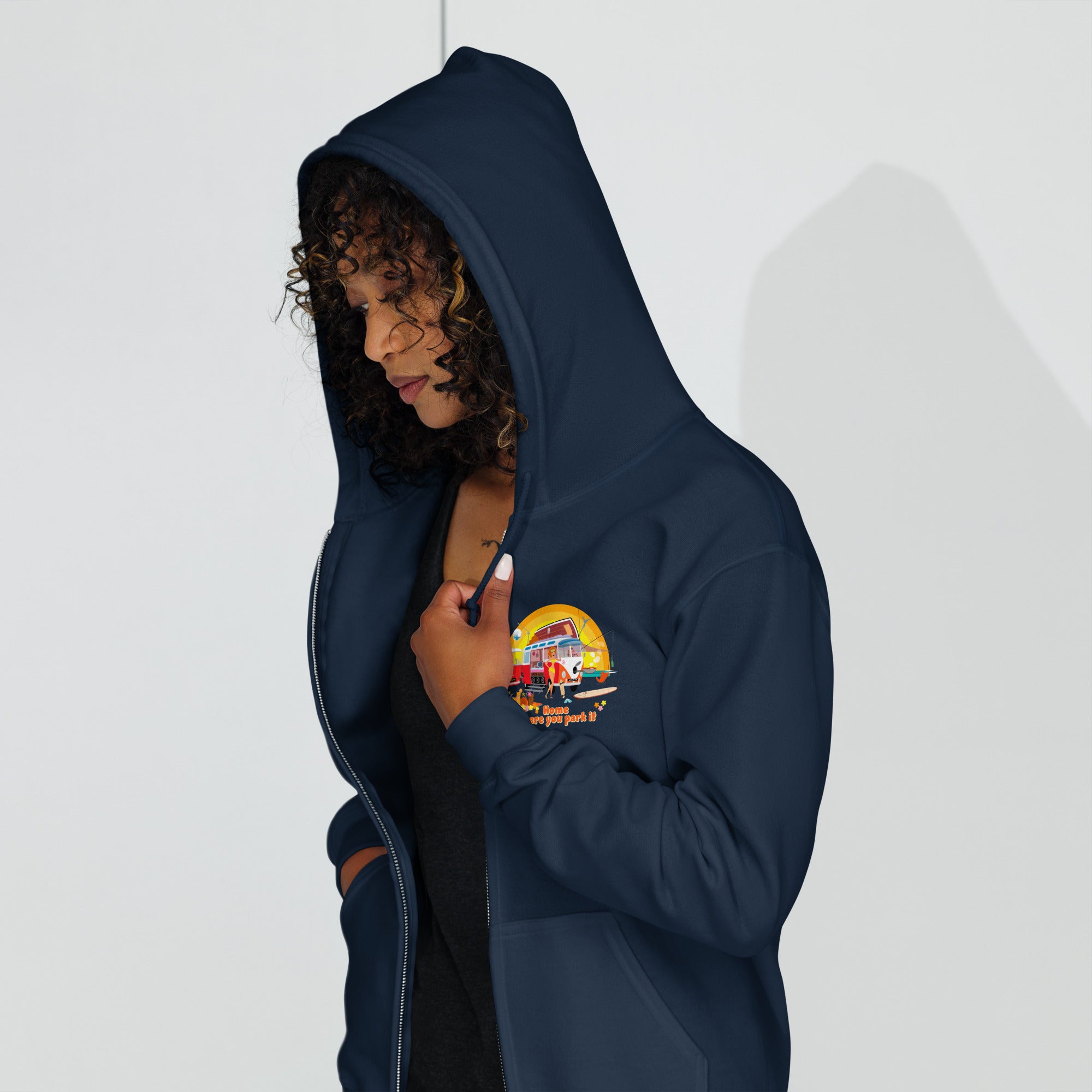 Unisex heavy blend zip hoodie Ultra Combi Home is where you park it