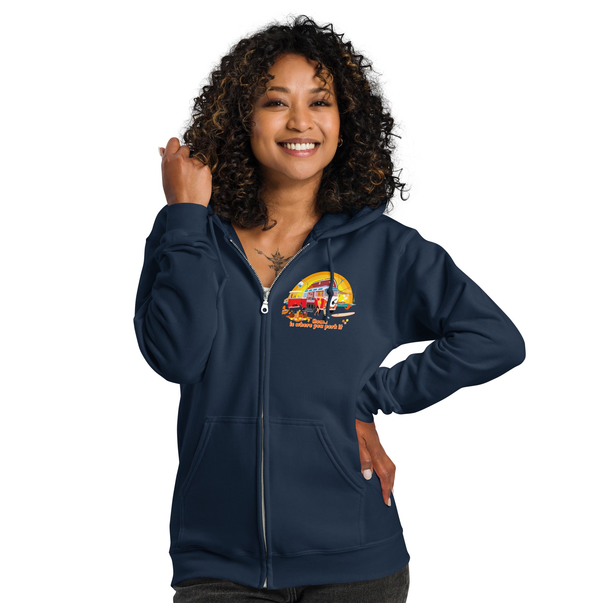 Unisex heavy blend zip hoodie Ultra Combi Home is where you park it