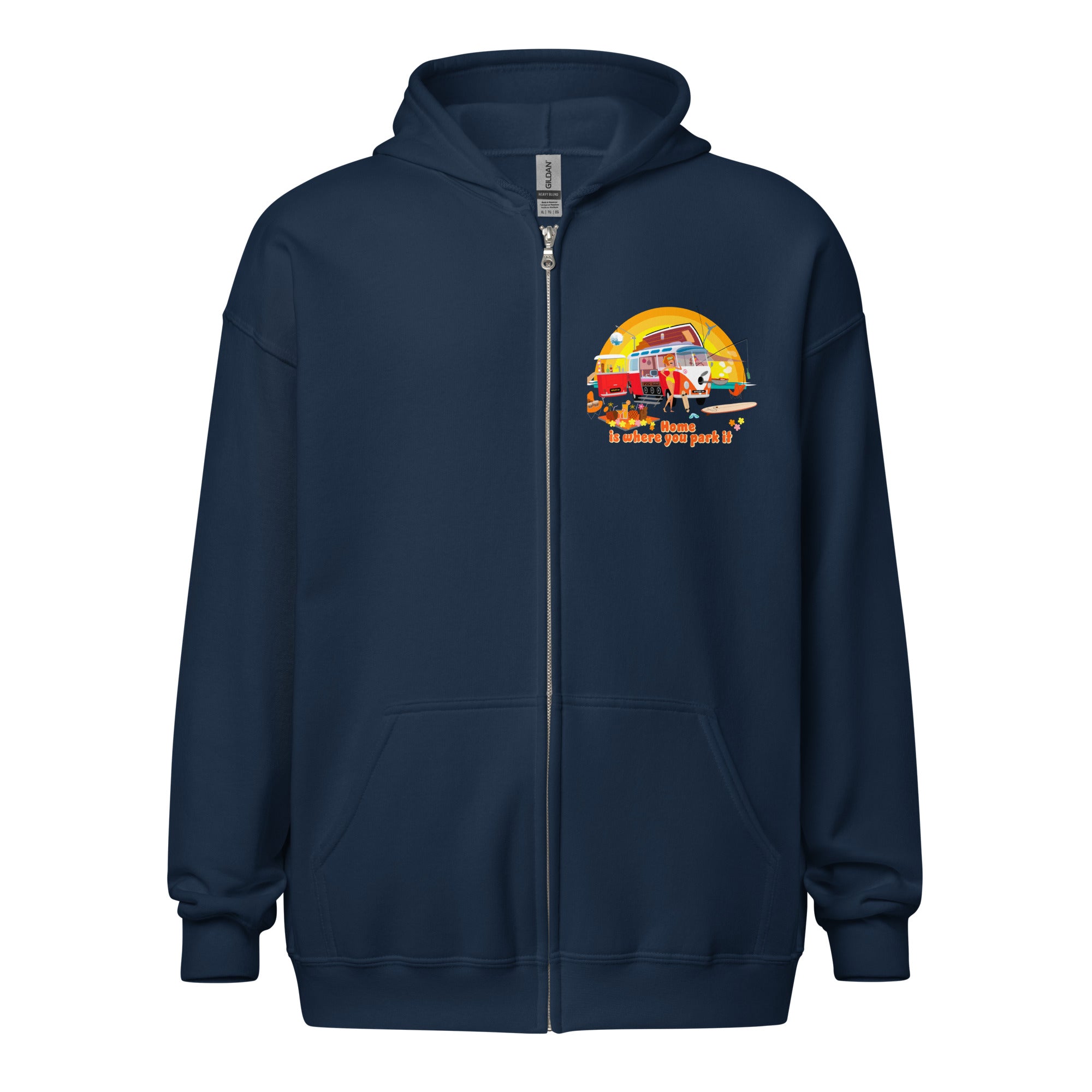 Unisex heavy blend zip hoodie Ultra Combi Home is where you park it
