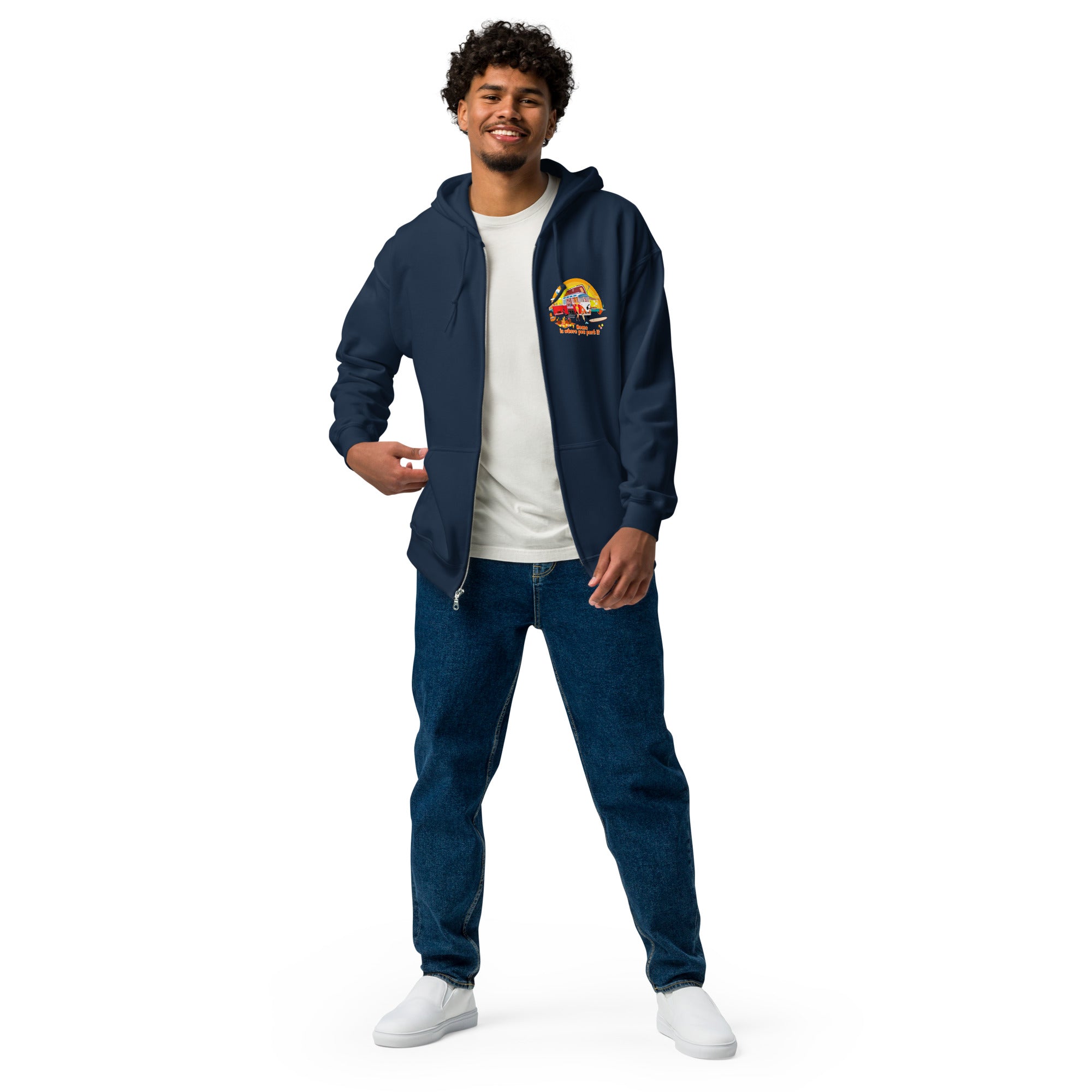 Unisex heavy blend zip hoodie Ultra Combi Home is where you park it