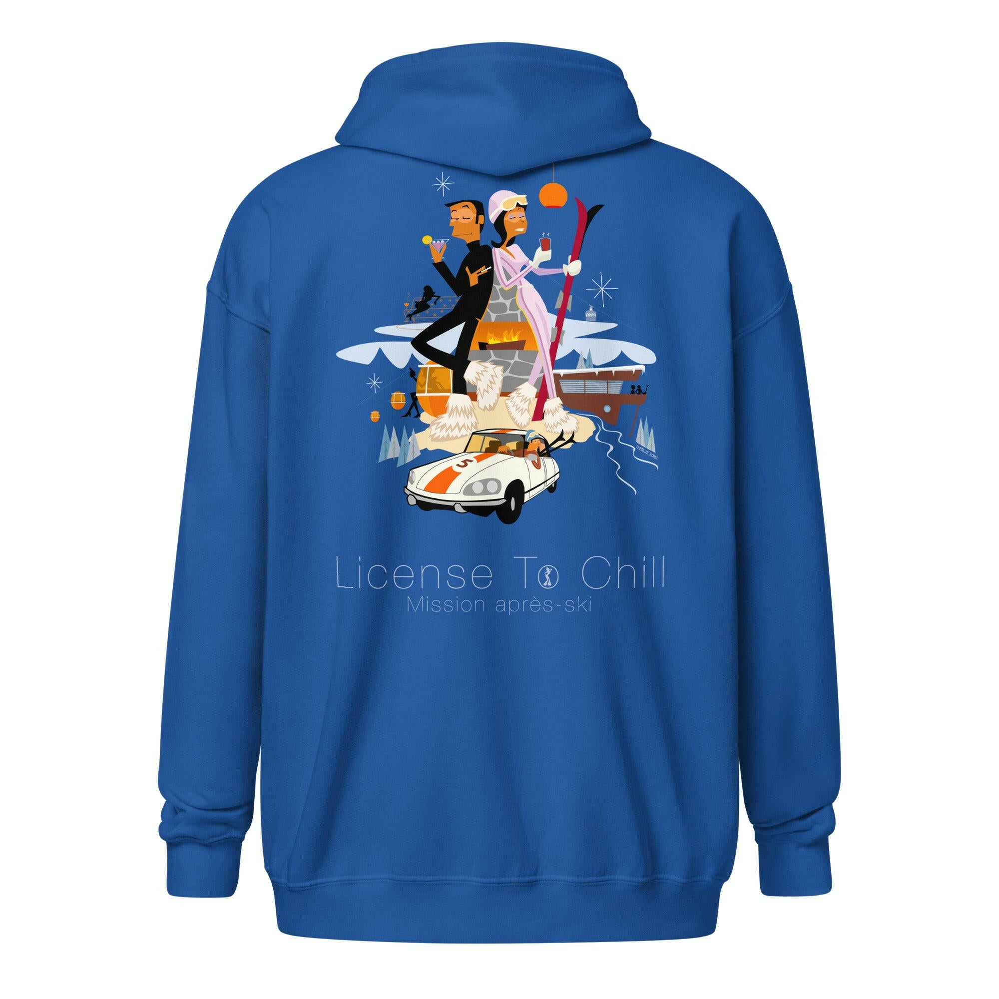Sweat à capuche épais unisexe à fermeture éclair License To Chill Mission Après-Ski