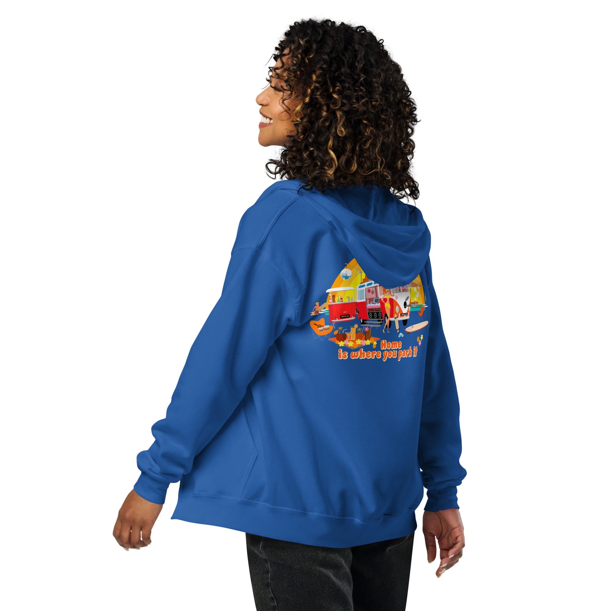 Unisex heavy blend zip hoodie Ultra Combi Home is where you park it