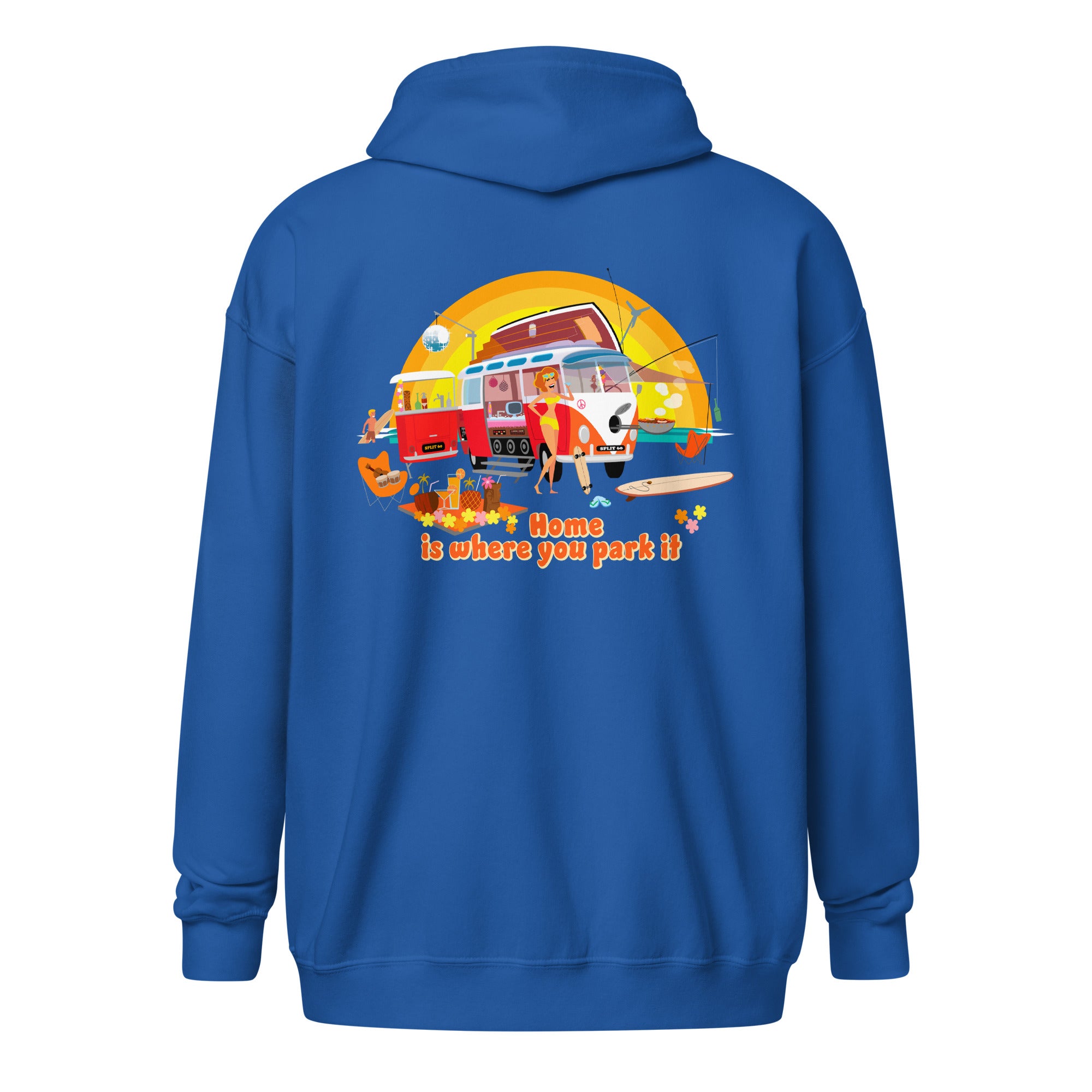 Unisex heavy blend zip hoodie Ultra Combi Home is where you park it