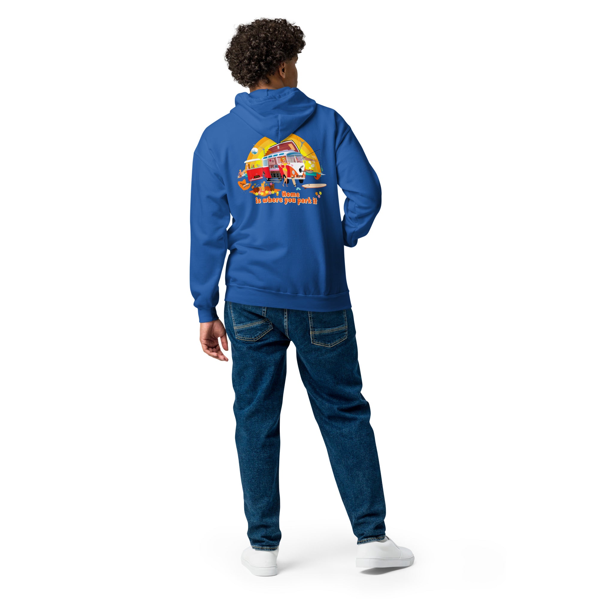 Unisex heavy blend zip hoodie Ultra Combi Home is where you park it