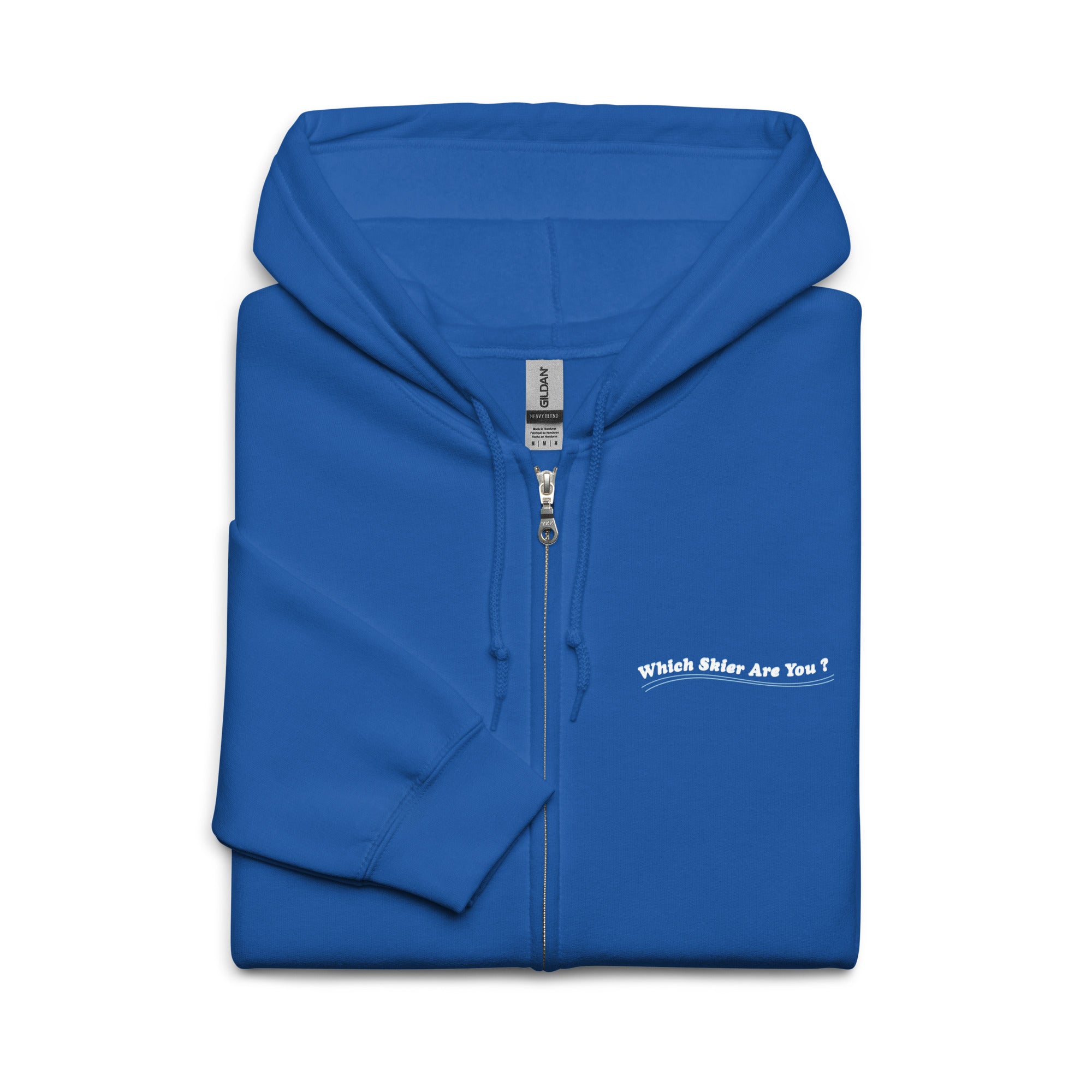 Sweat à capuche épais unisexe à fermeture éclair Which skier are you? Love Instructor First Lesson free sur couleurs foncées (face & dos)