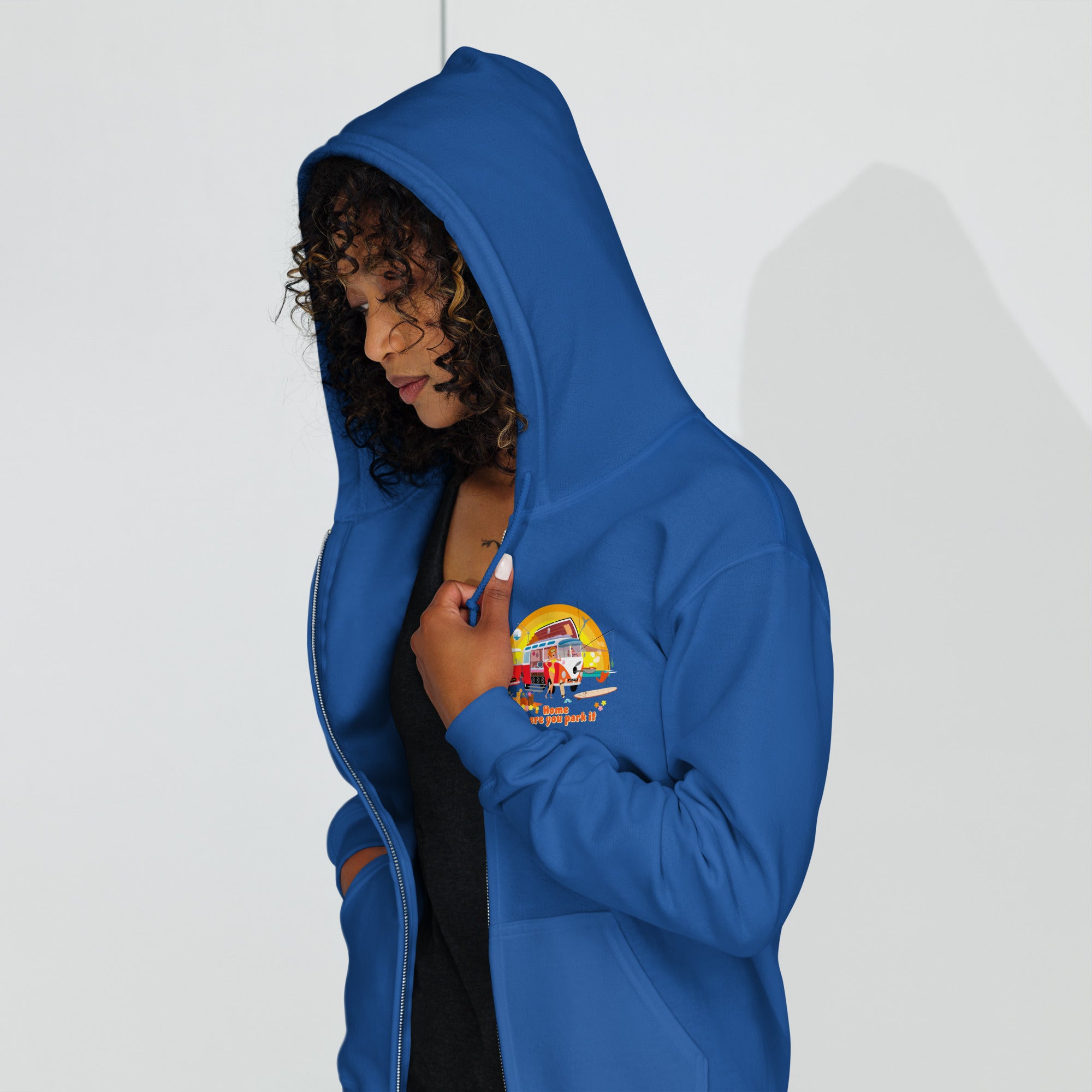 Unisex heavy blend zip hoodie Ultra Combi Home is where you park it