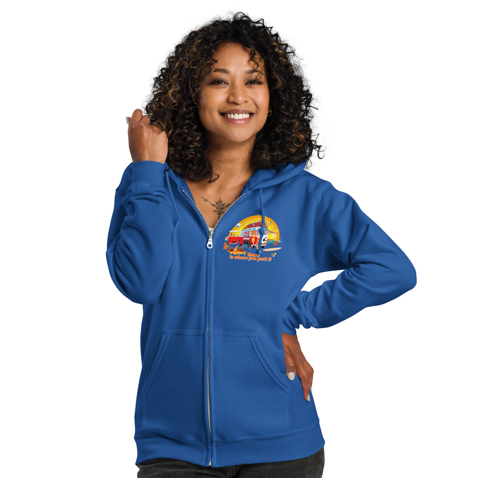 Unisex heavy blend zip hoodie Ultra Combi Home is where you park it