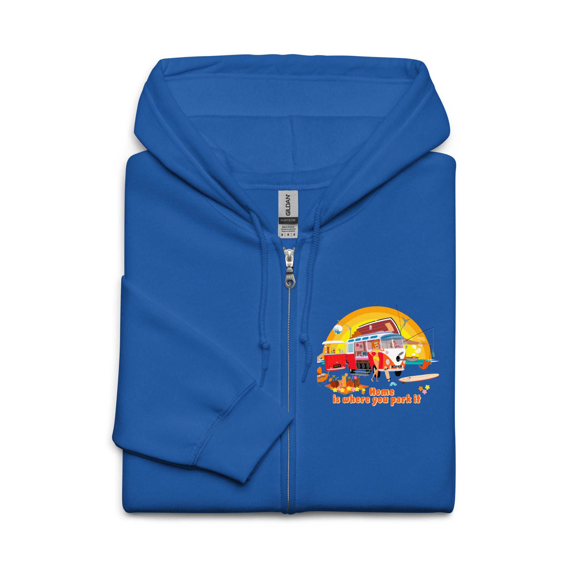 Unisex heavy blend zip hoodie Ultra Combi Home is where you park it