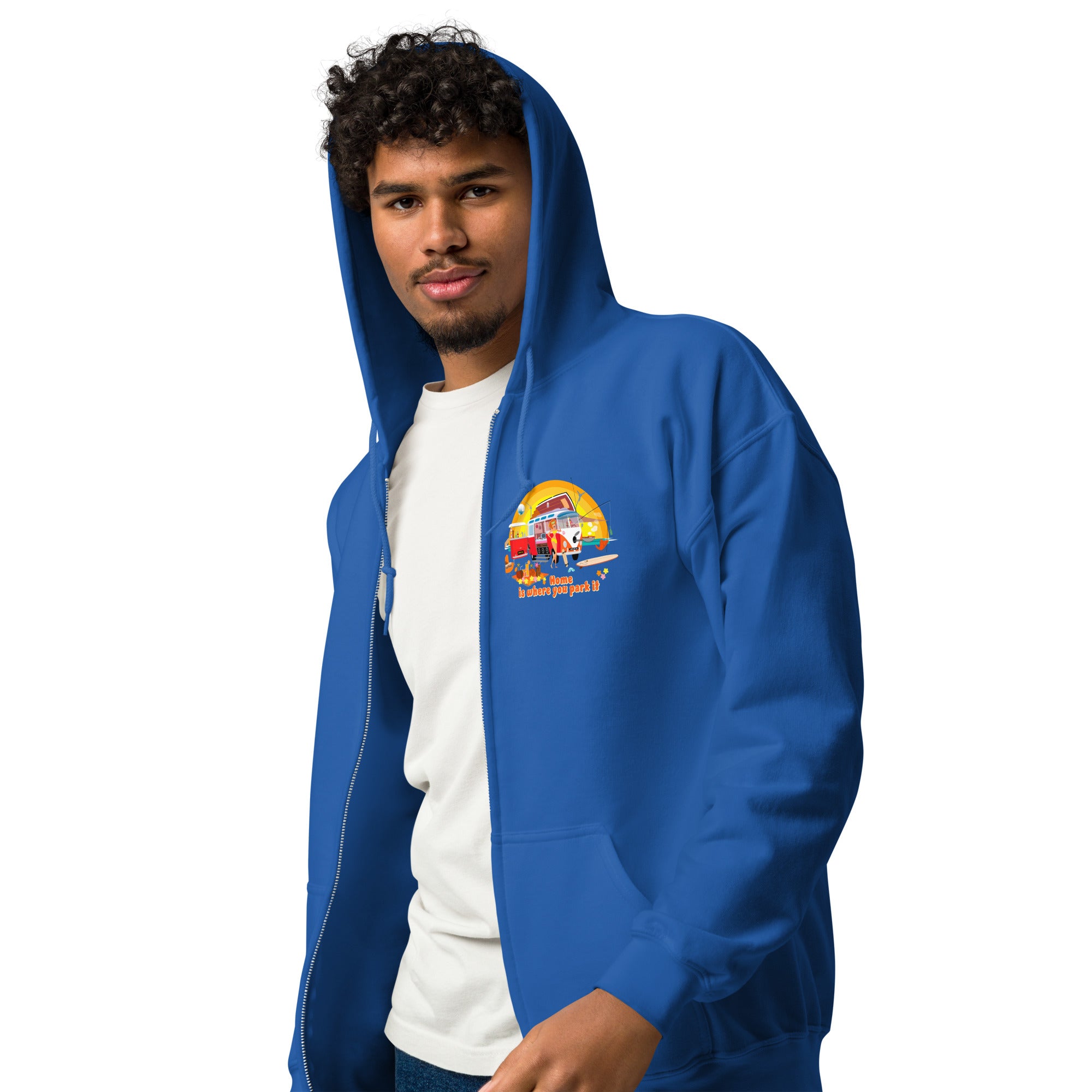 Unisex heavy blend zip hoodie Ultra Combi Home is where you park it