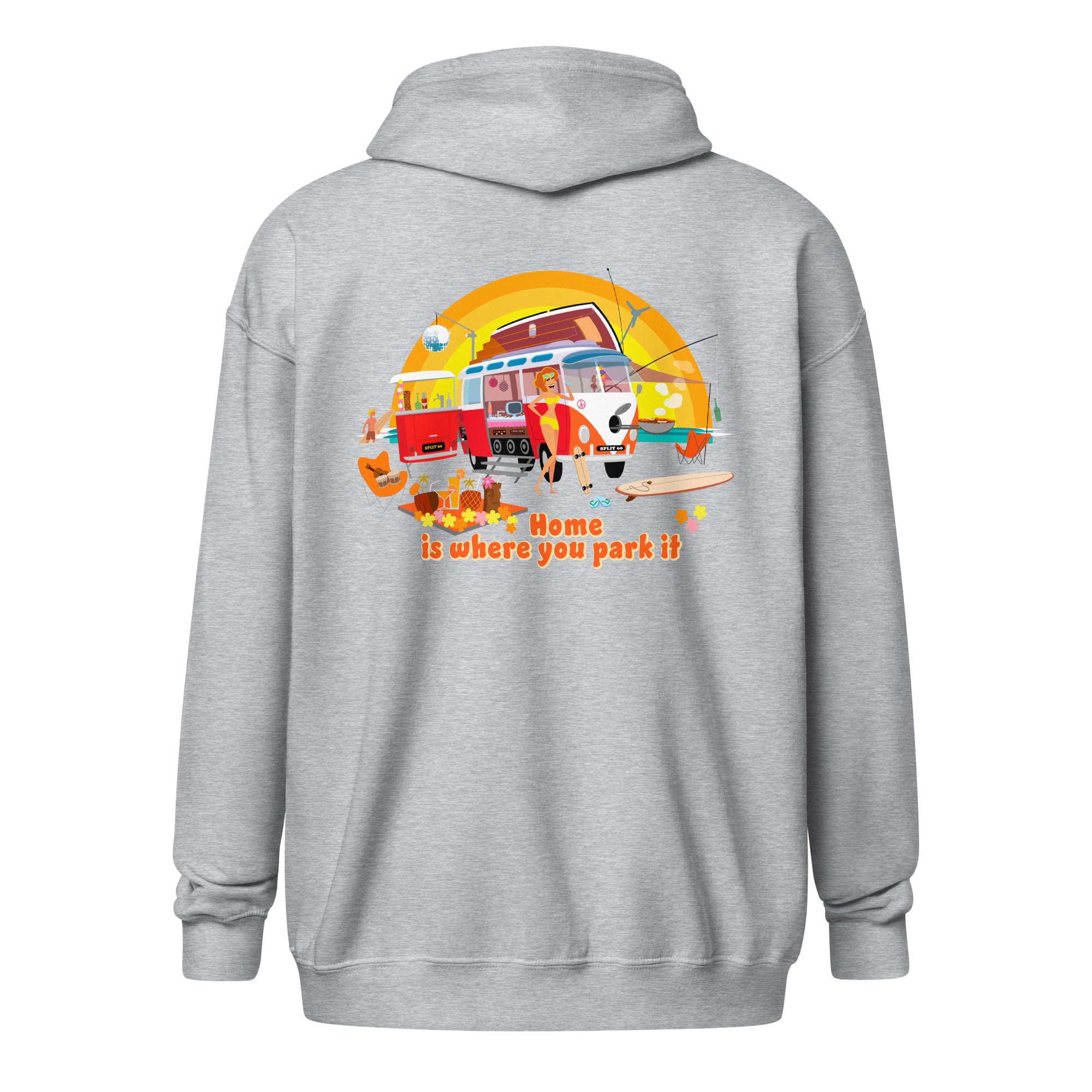 Unisex heavy blend zip hoodie Ultra Combi Home is where you park it