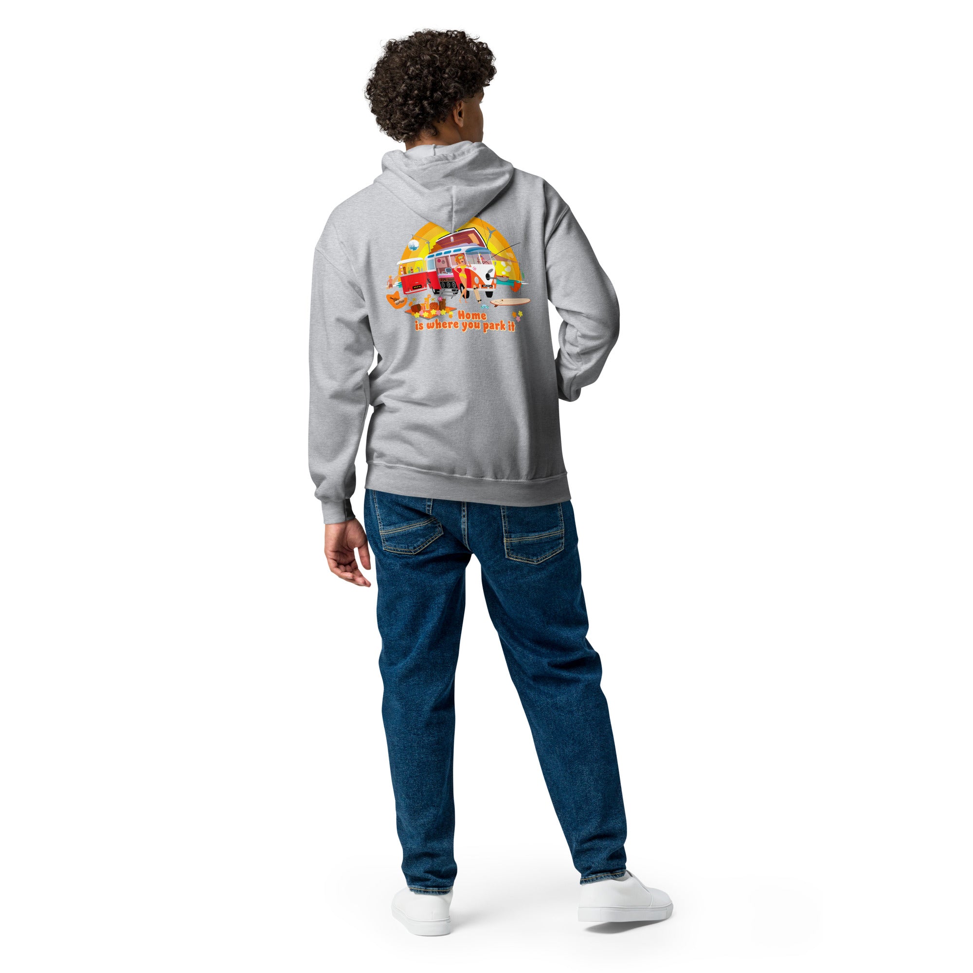 Unisex heavy blend zip hoodie Ultra Combi Home is where you park it