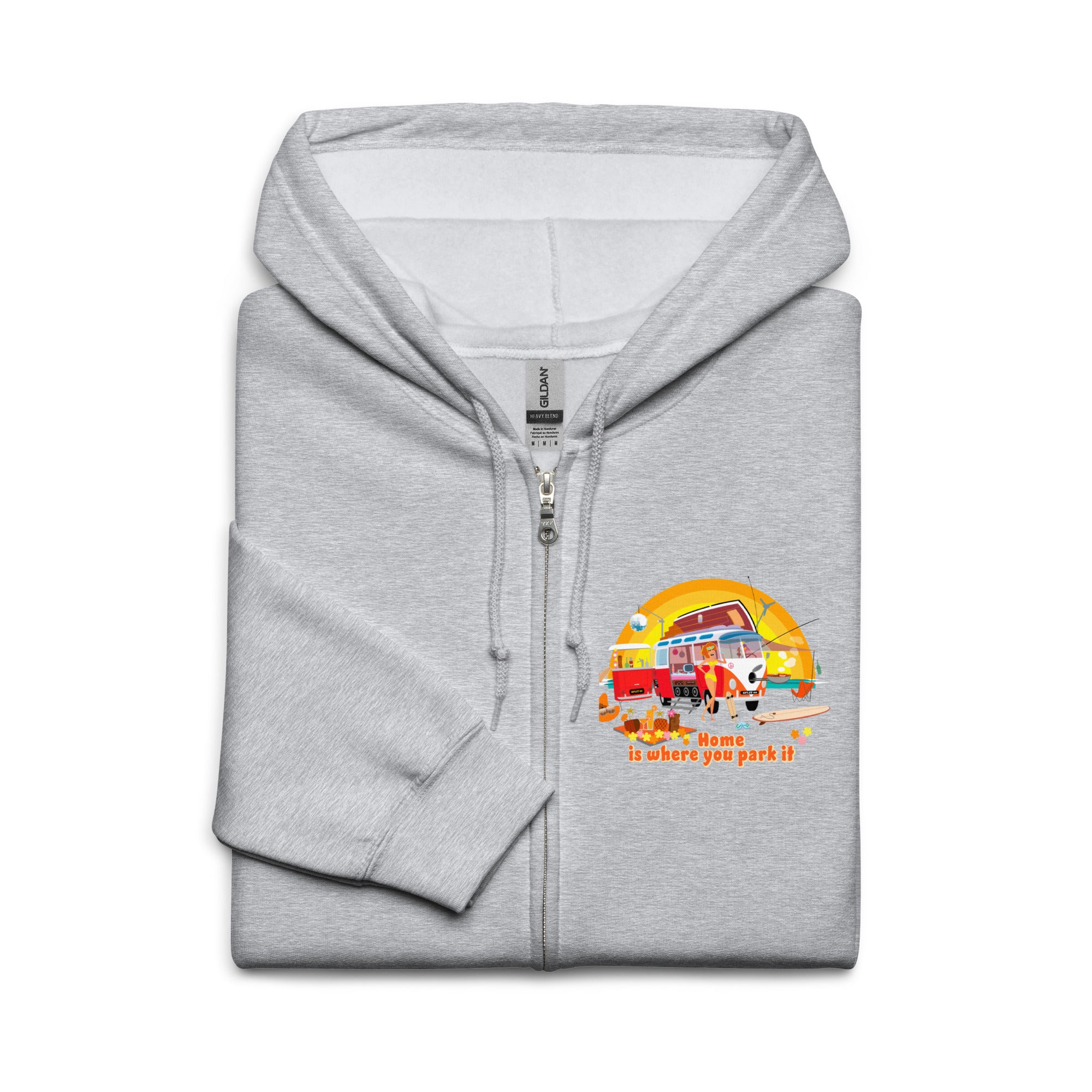 Unisex heavy blend zip hoodie Ultra Combi Home is where you park it